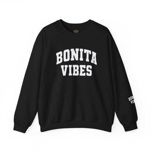 Bonita Vibes University Crewneck Sweatshirt — Cozy Latina-Inspired Graphic Pullover