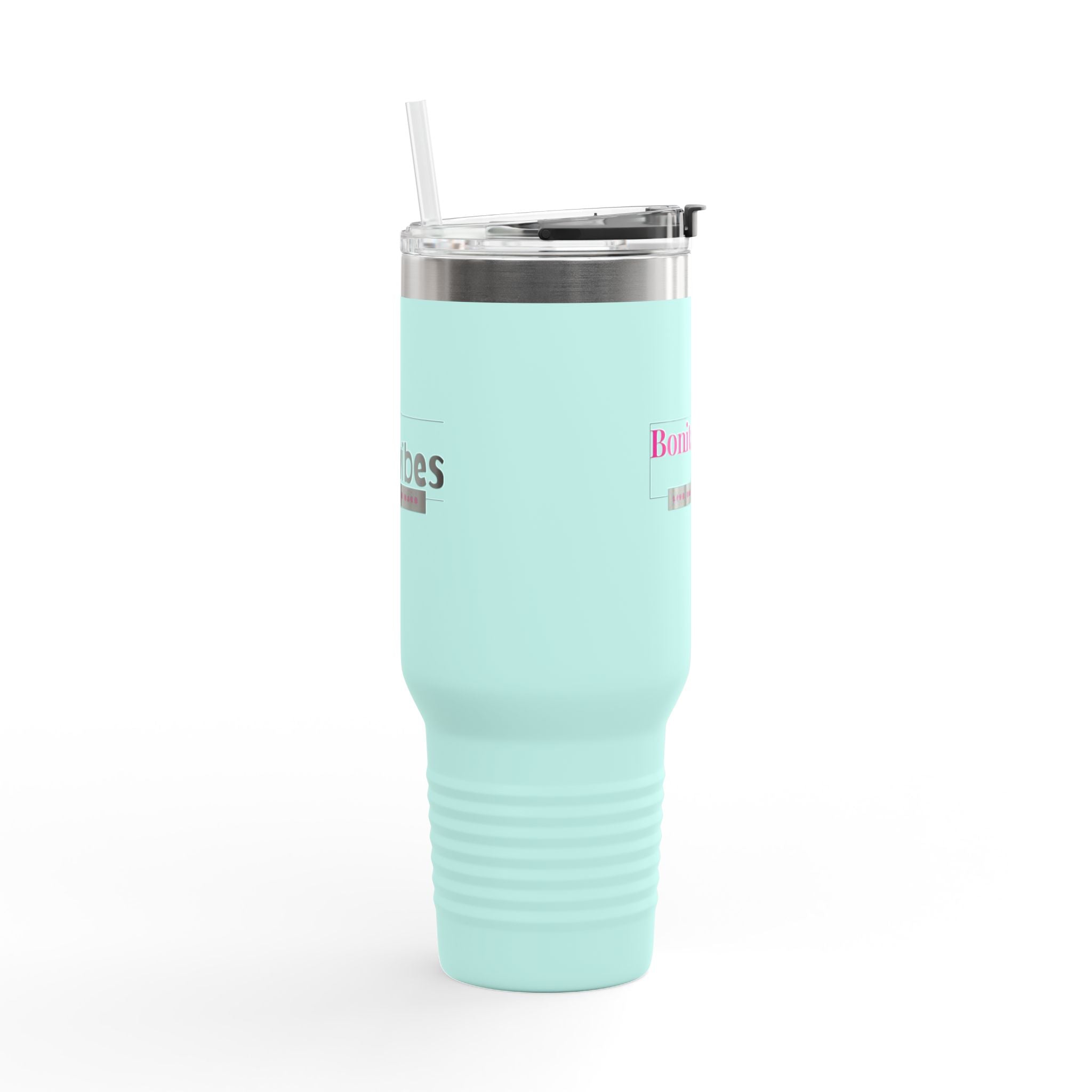 Bonita Vibes: VIBES UNLEASHED Stylish Travel Mug, 40oz - Perfect for Coffee Lovers, Gift for Her, Summer Picnics, On-the-Go Hydration, Personalized Travel Cup
