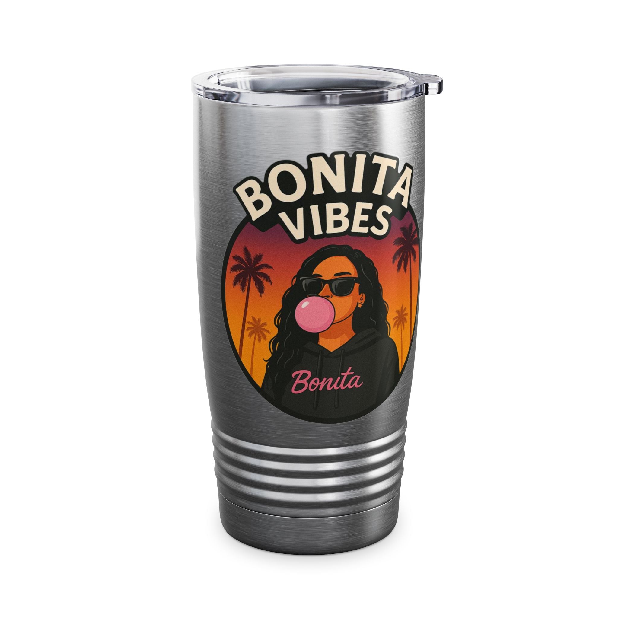 Bonita Vibes: Sunset Sway Tumbler, 20oz | Stylish Insulated Drinkware for Every Occasion, Perfect Gift for Coffee Lovers, Summer Vibes, Travel Mug