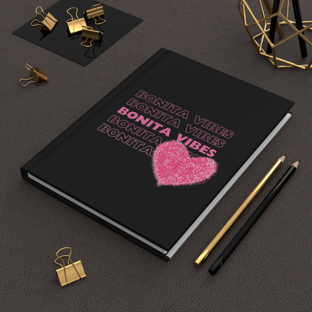 Bonita Vibes: SweetHearted Vibes Black Hardcover Journal - Inspirational Writing Companion, Perfect for Note-Taking, Journaling, Gift for Her, Creative [...]