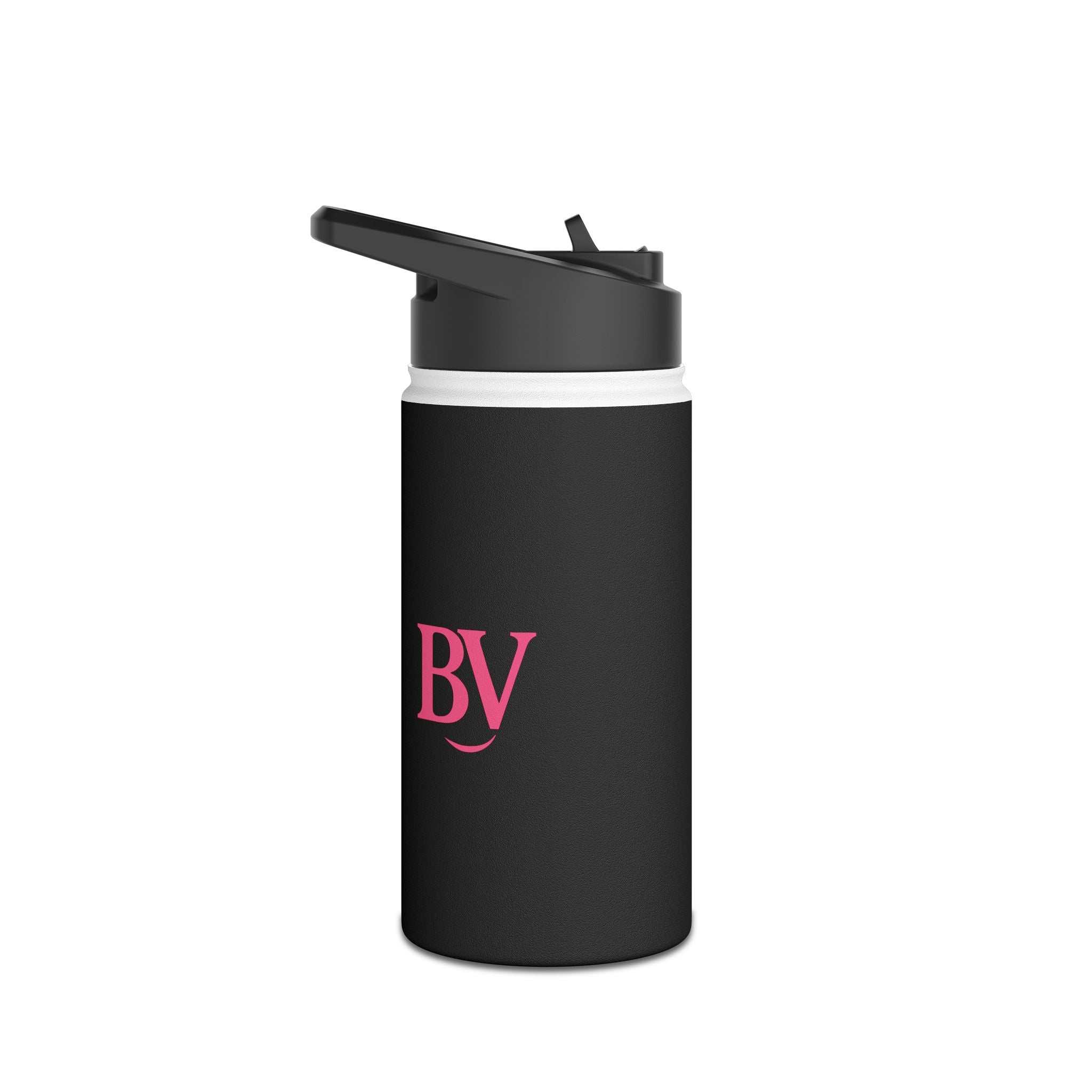 Bonita Vibes: BV Collection Stainless Steel Black Water Bottle, Drinkware for Everyday Adventures, Fitness, Gifts, Eco-Friendly Product