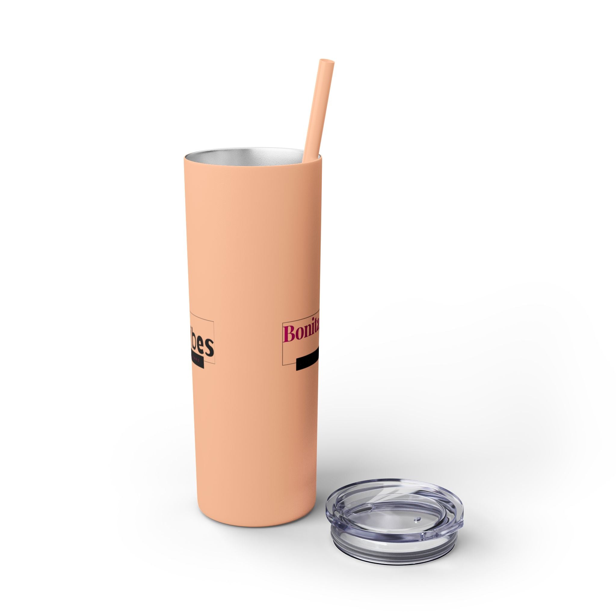 Bonita Vibes: VIBES UNLEASHED Stylish Skinny Tumbler, Perfect for Daily Hydration, Gifts, Home Office, Travel Mug, Summer Fun, Eco-Friendly Drinkware