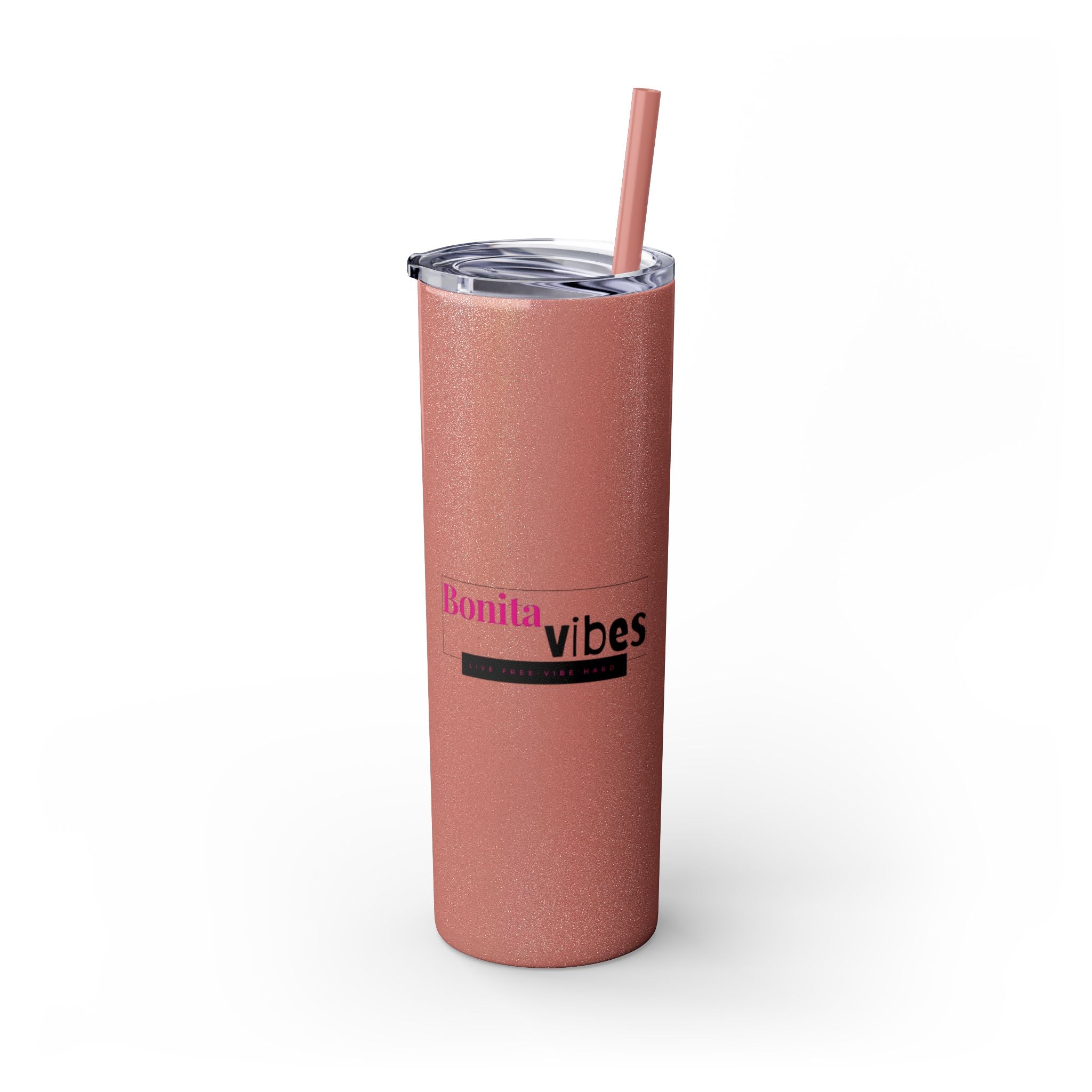 Bonita Vibes: VIBES UNLEASHED Stylish Skinny Tumbler, Perfect for Daily Hydration, Gifts, Home Office, Travel Mug, Summer Fun, Eco-Friendly Drinkware