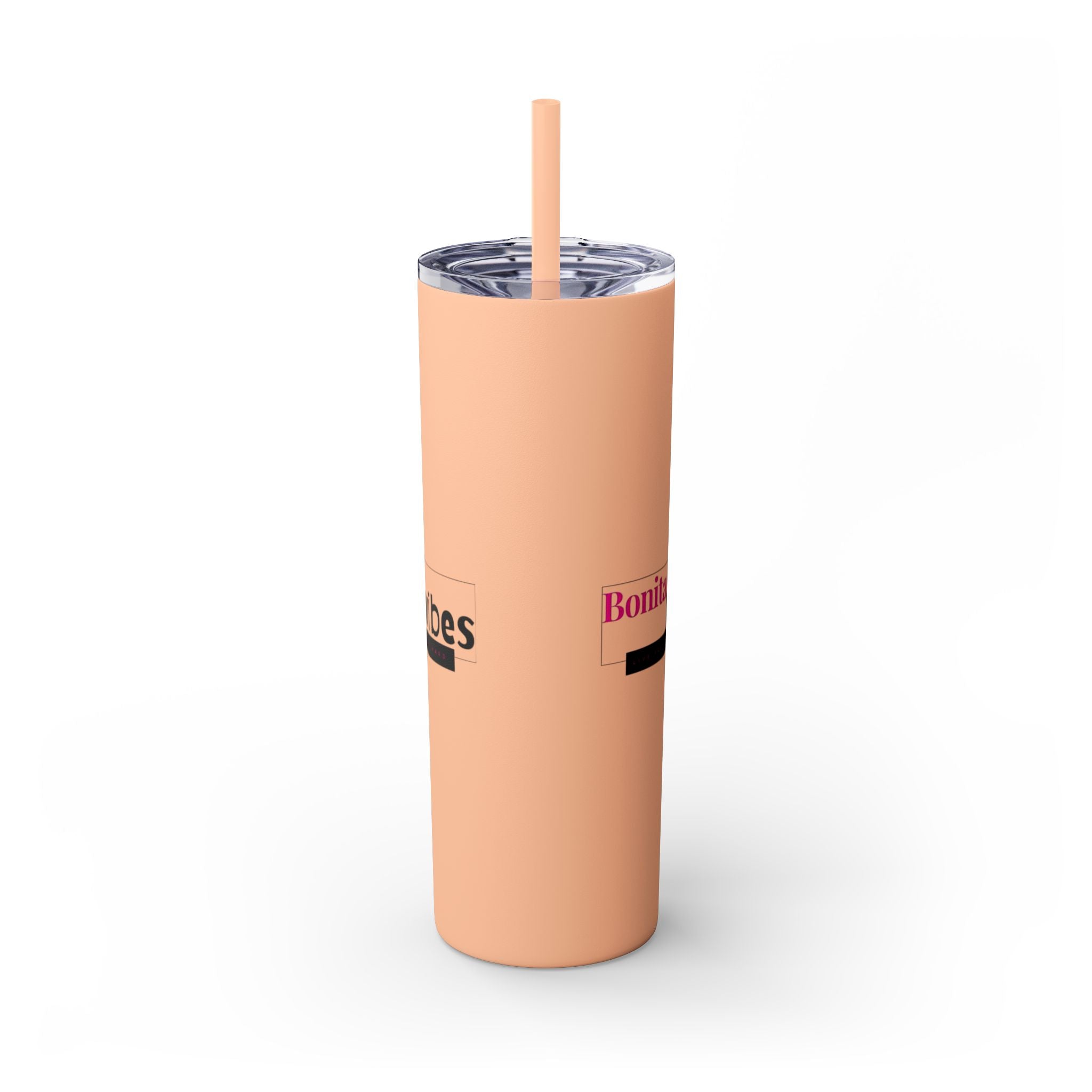 Bonita Vibes: VIBES UNLEASHED Stylish Skinny Tumbler, Perfect for Daily Hydration, Gifts, Home Office, Travel Mug, Summer Fun, Eco-Friendly Drinkware