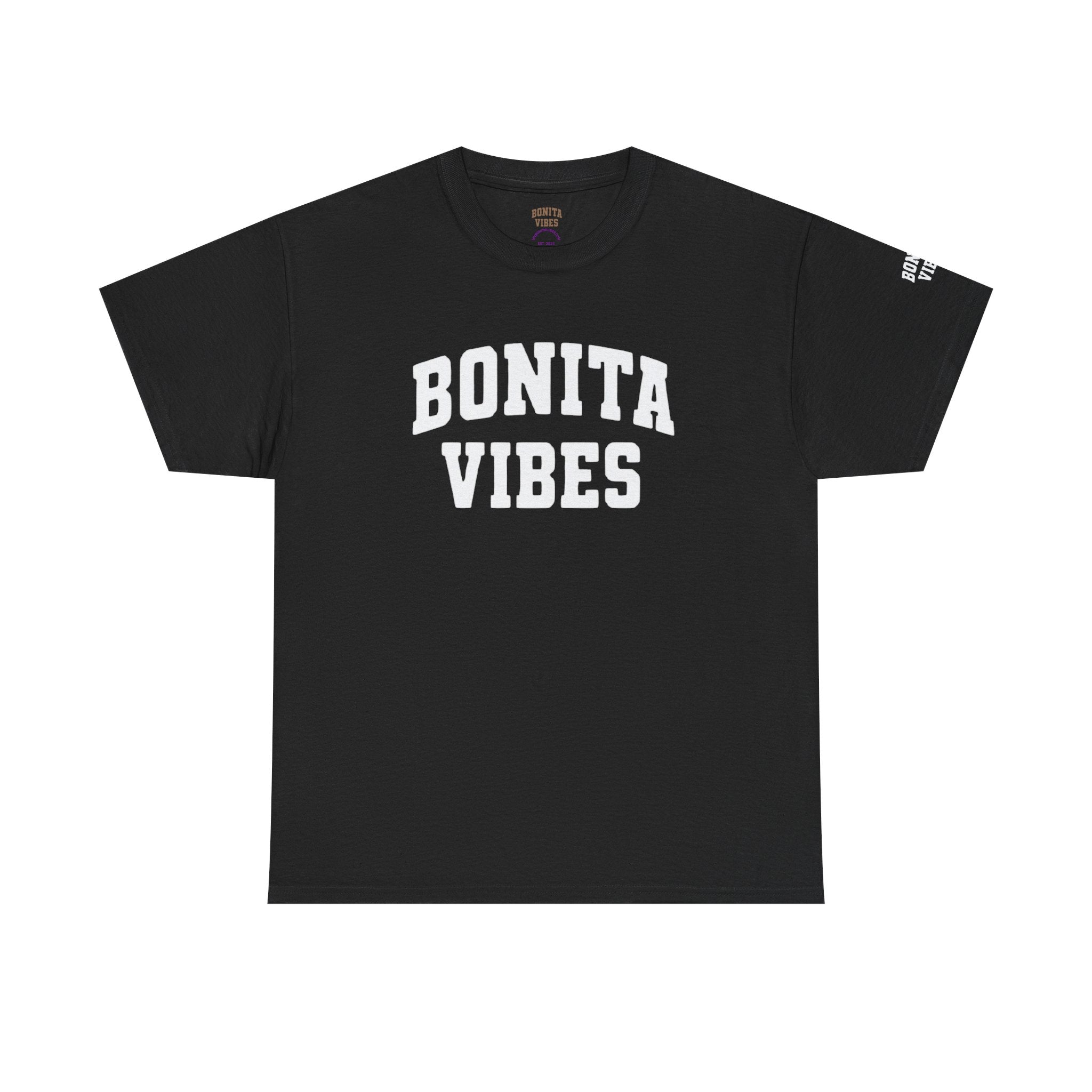 BONITA VIBES UNIVERSITY T-Shirt — Varsity style for Positive, Latina-Inspired Style