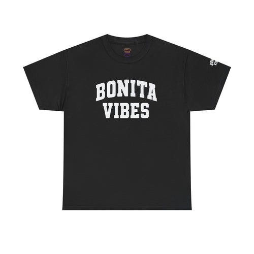 BONITA VIBES UNIVERSITY T-Shirt — Varsity style for Positive, Latina-Inspired Style