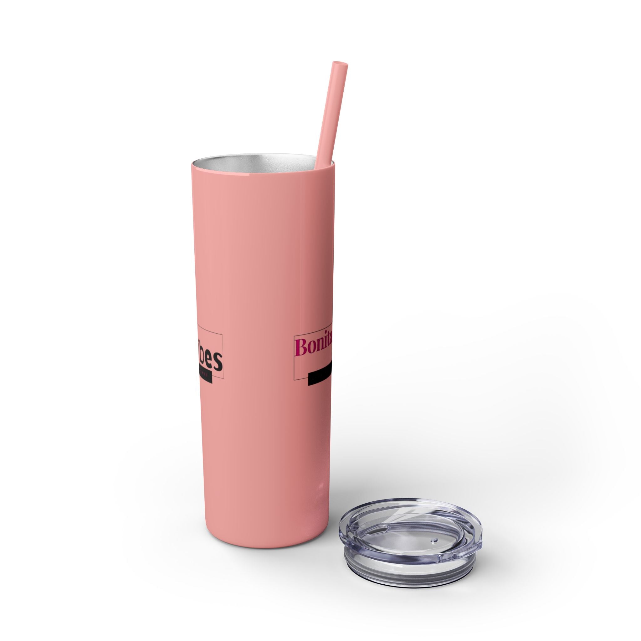 Bonita Vibes: VIBES UNLEASHED Stylish Skinny Tumbler, Perfect for Daily Hydration, Gifts, Home Office, Travel Mug, Summer Fun, Eco-Friendly Drinkware