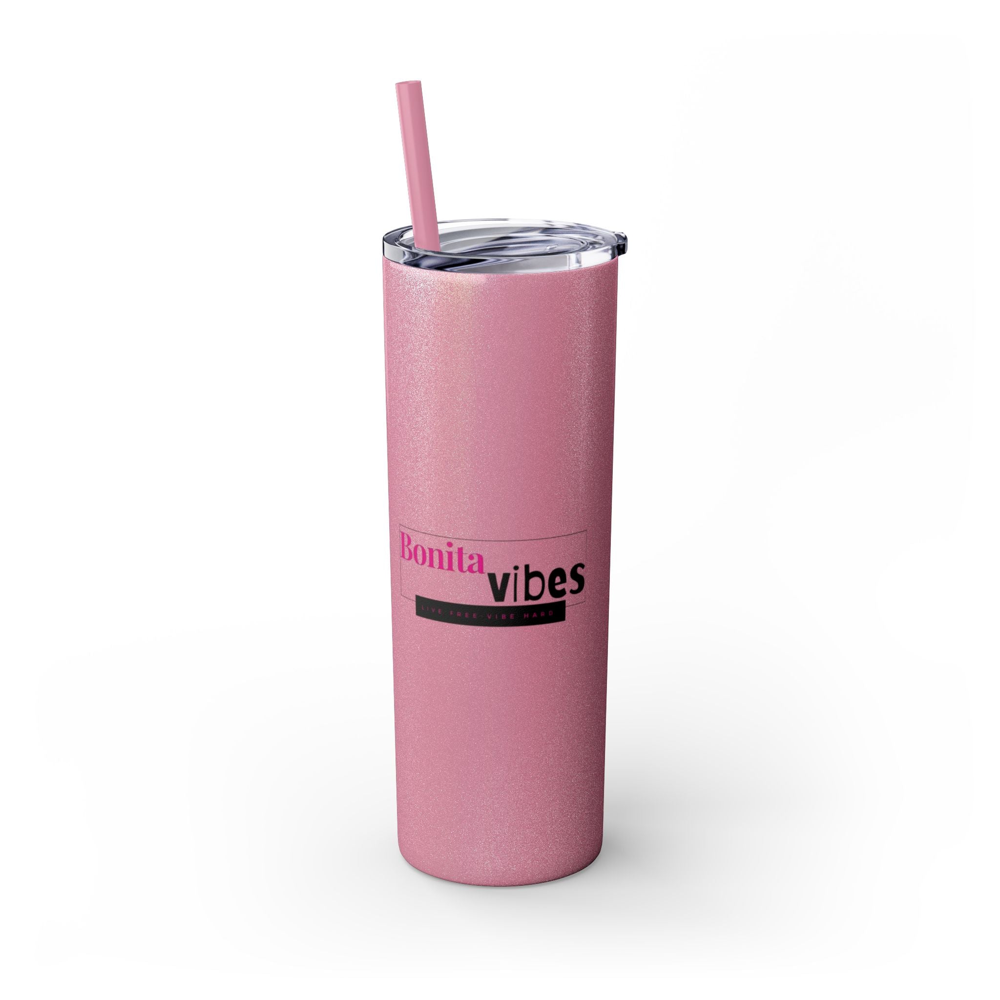 Bonita Vibes: VIBES UNLEASHED Stylish Skinny Tumbler, Perfect for Daily Hydration, Gifts, Home Office, Travel Mug, Summer Fun, Eco-Friendly Drinkware