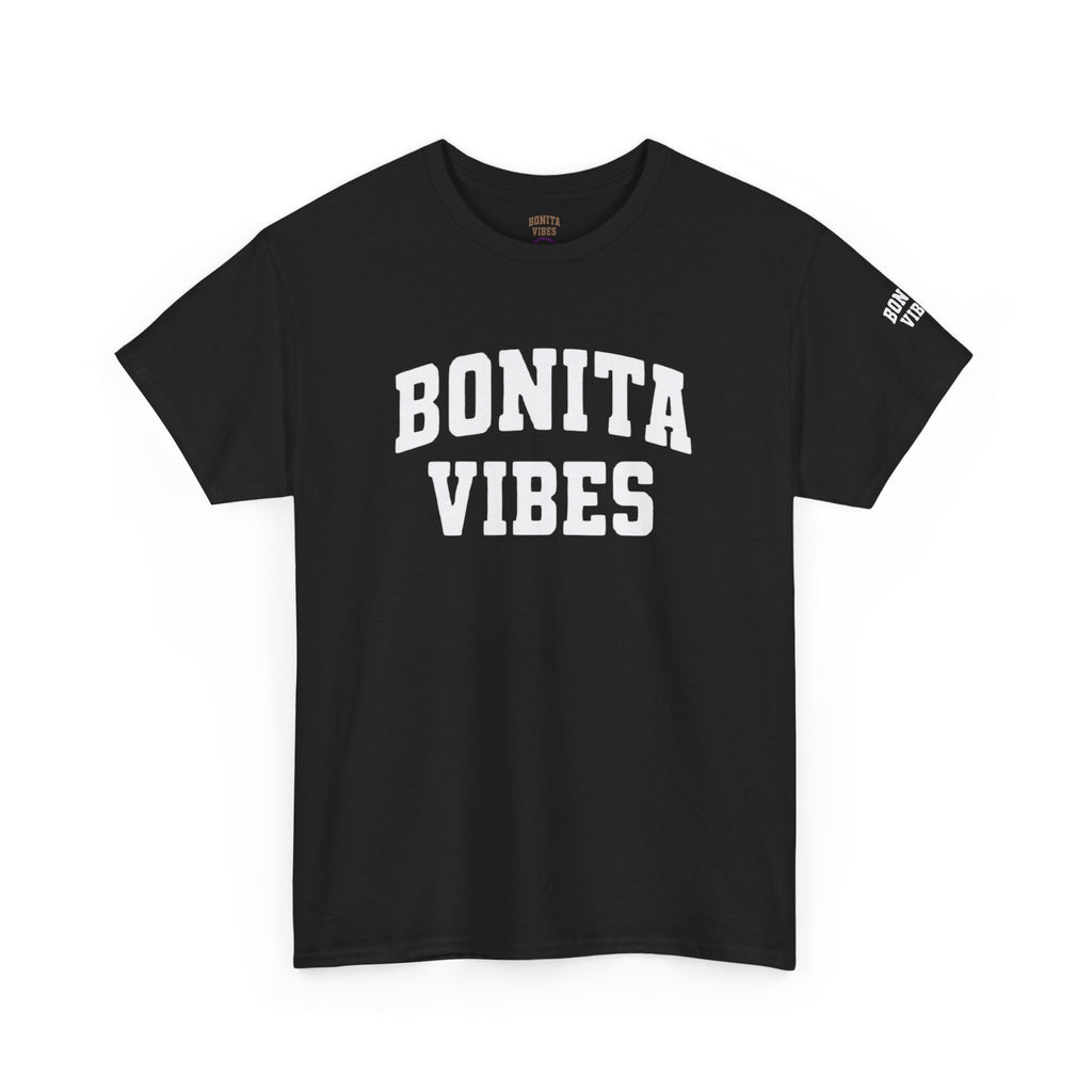 BONITA VIBES UNIVERSITY T-Shirt — Varsity style for Positive, Latina-Inspired Style