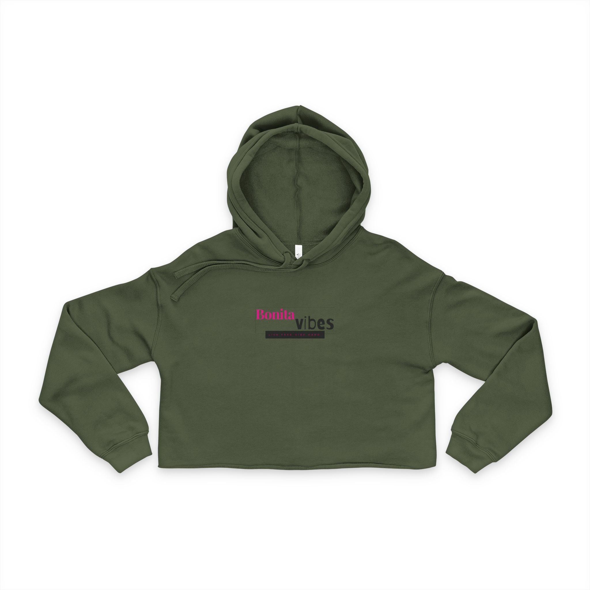 Bonita Vibes: VIBES UNLEASHED Stylish Women's Cropped Hoodie - Bonita Vibes, Casual Wear, Summer Fashion, Gift for Her, Trendy Clothing
