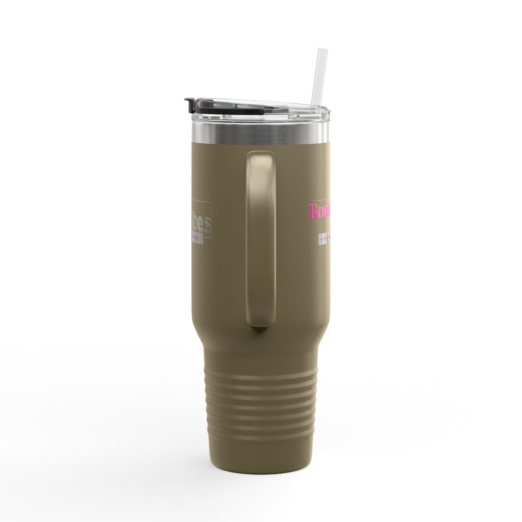 Bonita Vibes: VIBES UNLEASHED Stylish Travel Mug, 40oz - Perfect for Coffee Lovers, Gift for Her, Summer Picnics, On-the-Go Hydration, Personalized Travel Cup