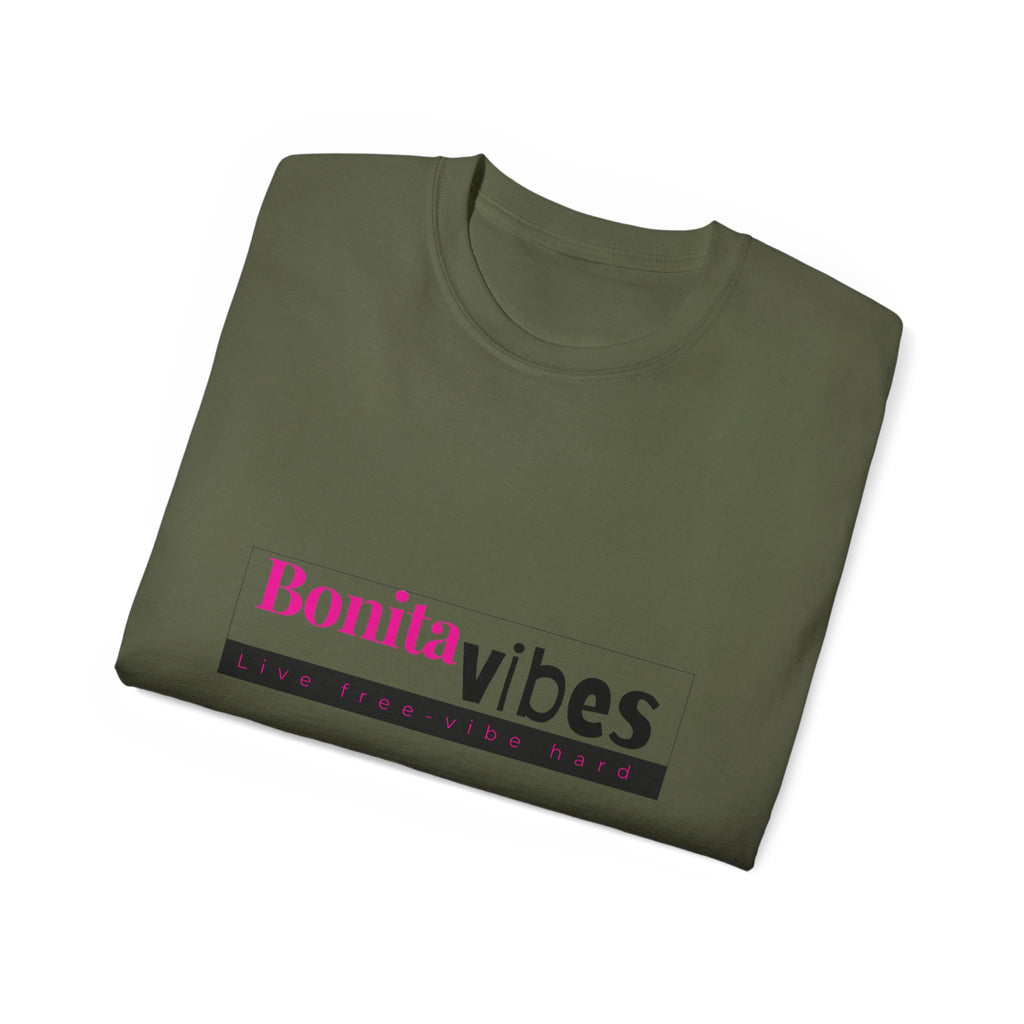Bonita Vibes: VIBES UNLEASHED Ultra Cotton Tee, Casual T-Shirt, Gift for Her, Trendy Apparel, Summer Fashion, Fun Graphic Tee