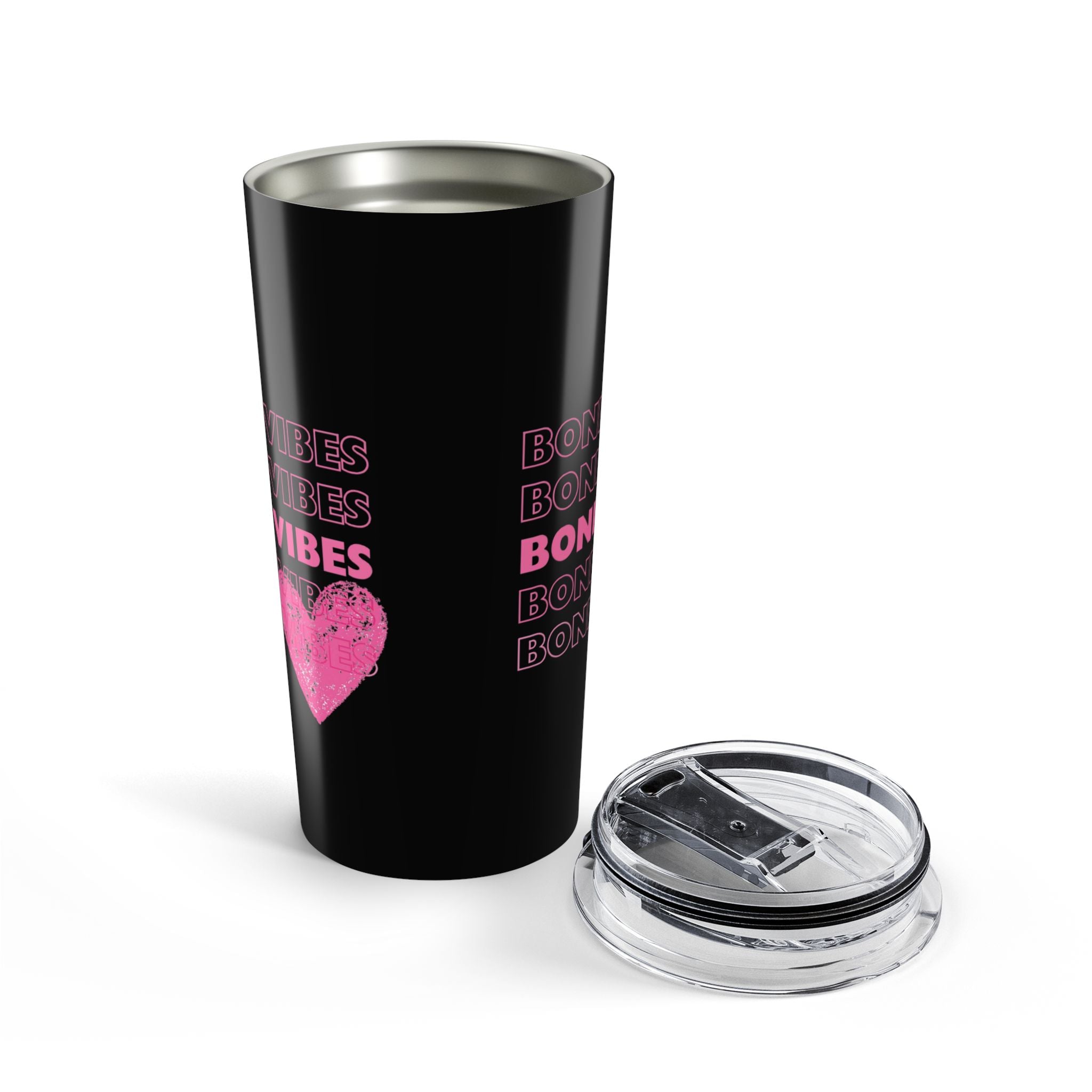 Bonita Vibes: SweetHearted Vibes Black Tumbler 20oz