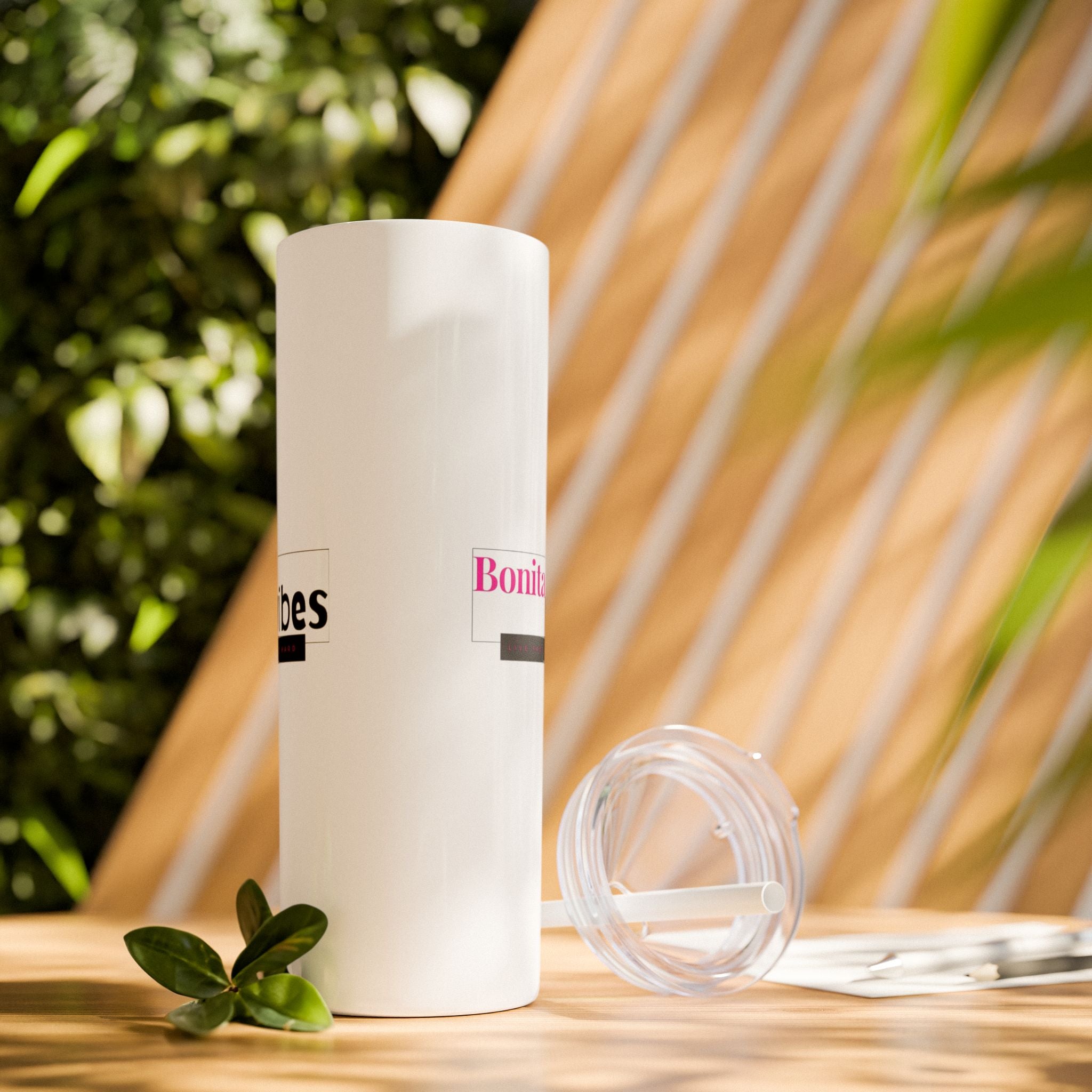 Bonita Vibes: VIBES UNLEASHED Stylish Skinny Tumbler, Perfect for Daily Hydration, Gifts, Home Office, Travel Mug, Summer Fun, Eco-Friendly Drinkware