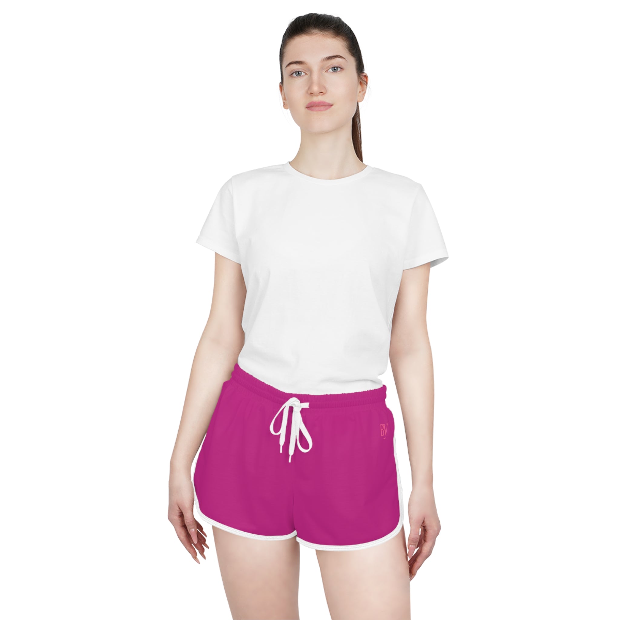 Bonita Vibes: BV Collection Women's Dark Pink Relaxed Shorts - Perfect for Summer Outings, Lounging, Beach Days, Travel, and Active Lifestyle