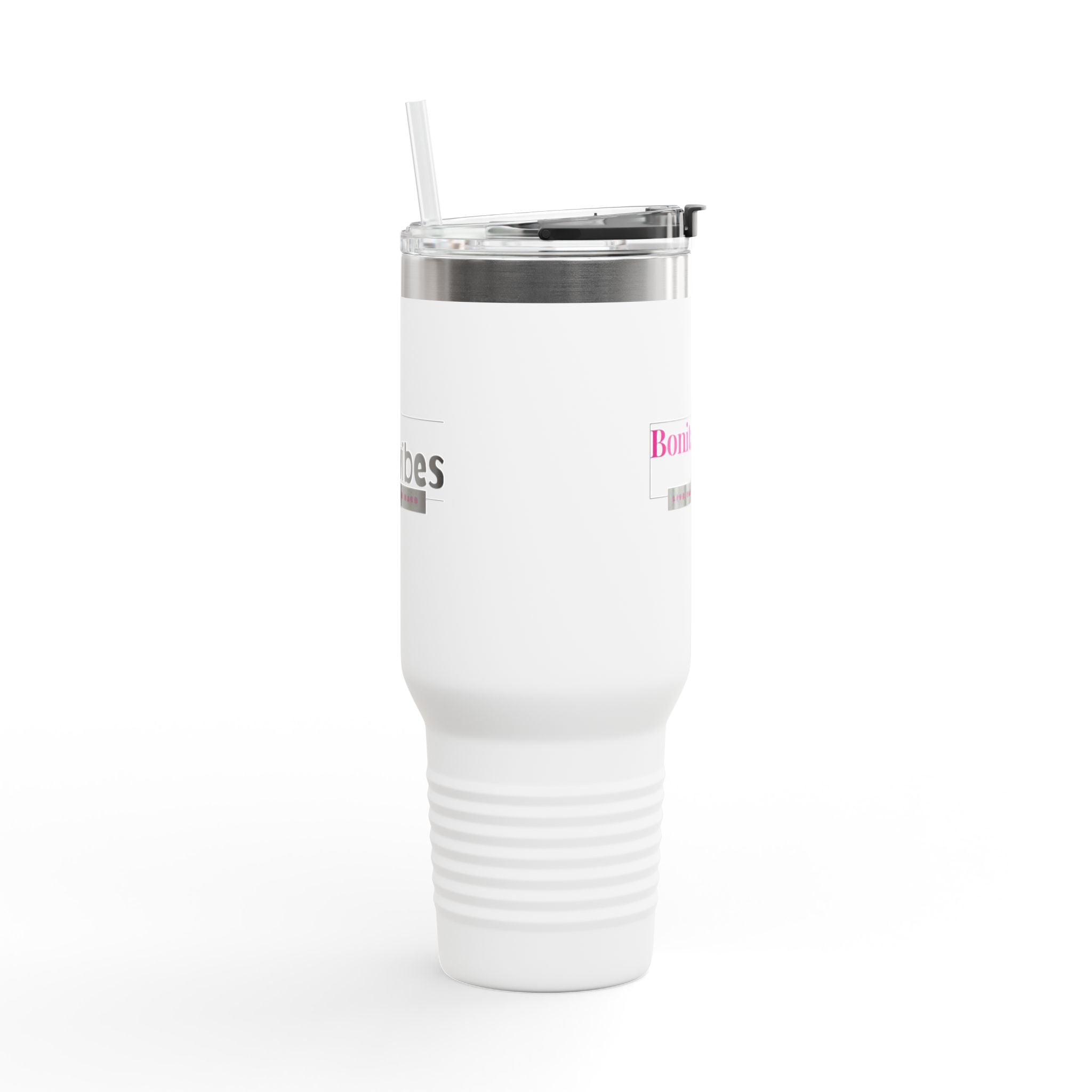 Bonita Vibes: VIBES UNLEASHED Stylish Travel Mug, 40oz - Perfect for Coffee Lovers, Gift for Her, Summer Picnics, On-the-Go Hydration, Personalized Travel Cup