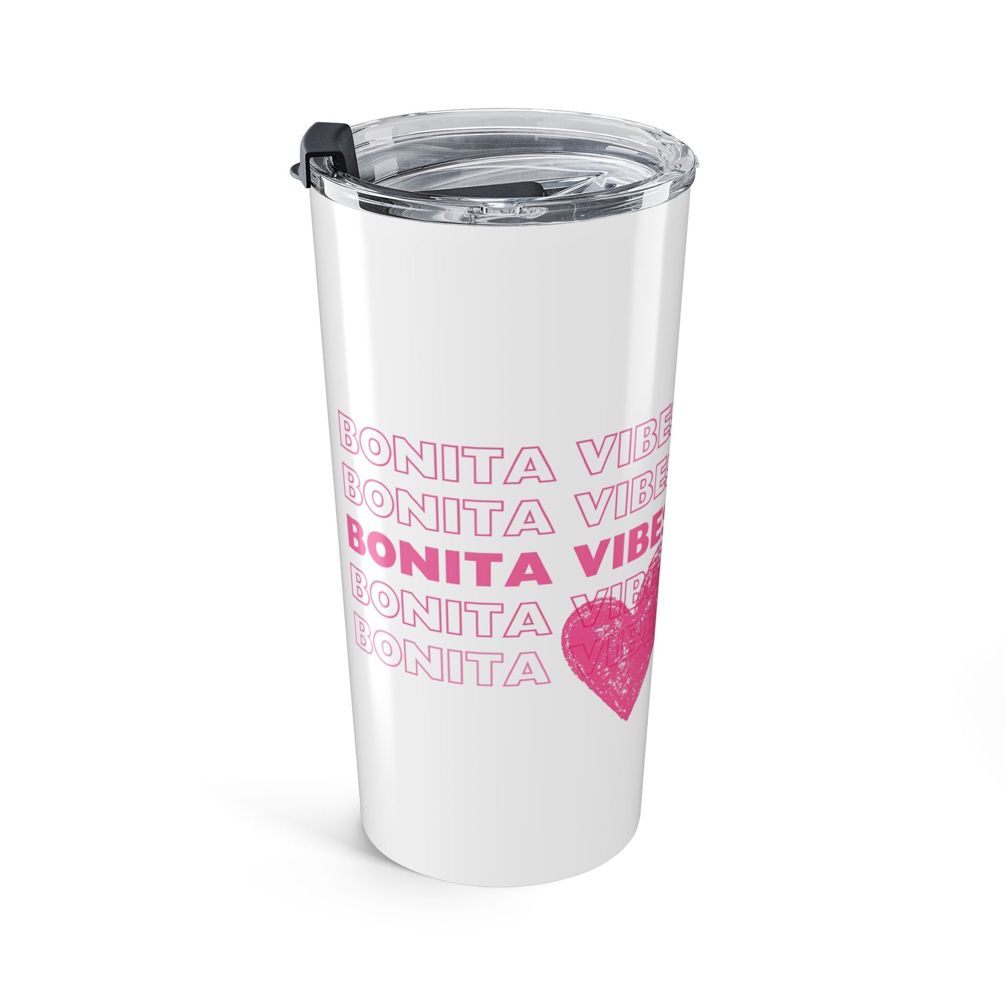 Bonita Vibes: SweetHearted Vibes White Tumbler 20oz