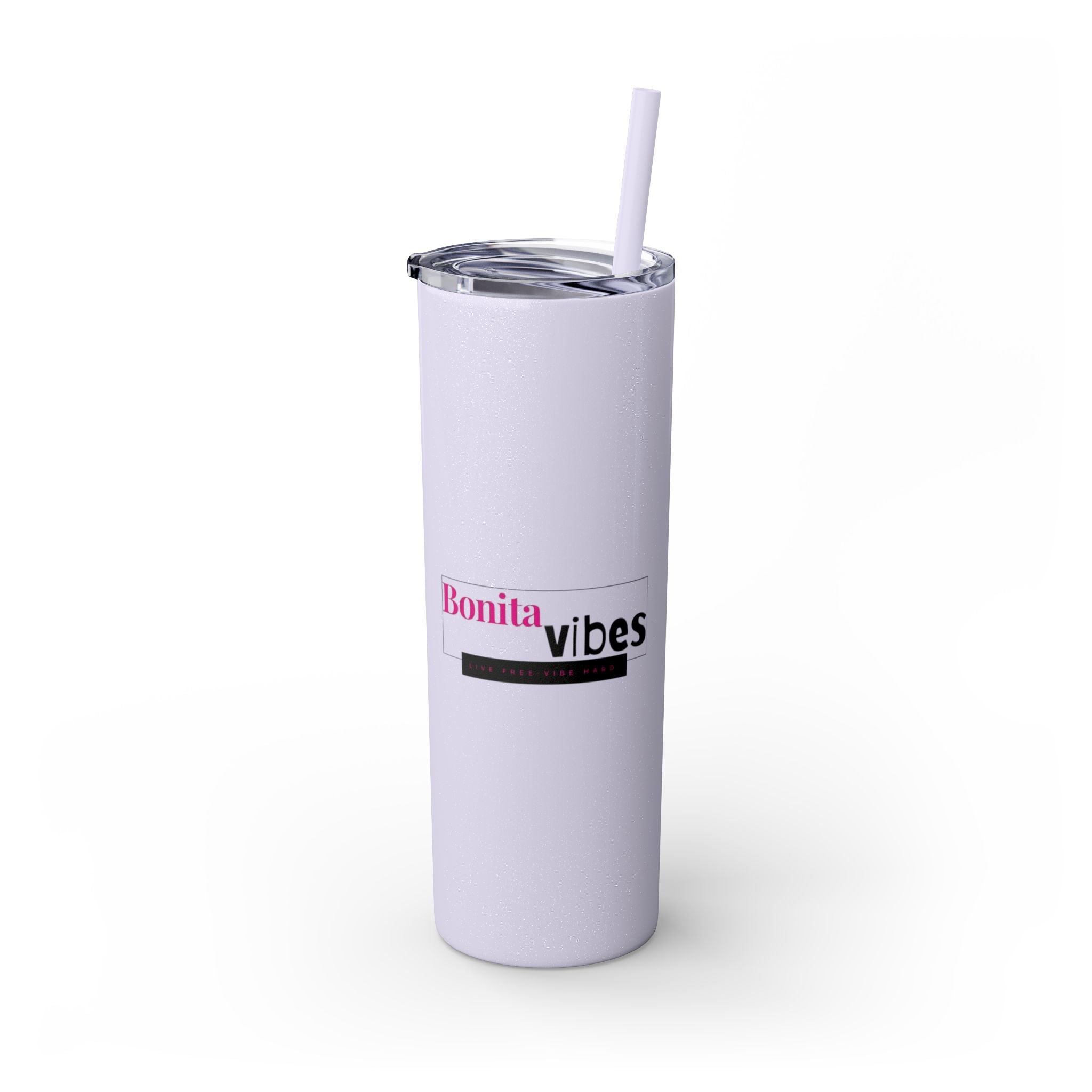 Bonita Vibes: VIBES UNLEASHED Stylish Skinny Tumbler, Perfect for Daily Hydration, Gifts, Home Office, Travel Mug, Summer Fun, Eco-Friendly Drinkware