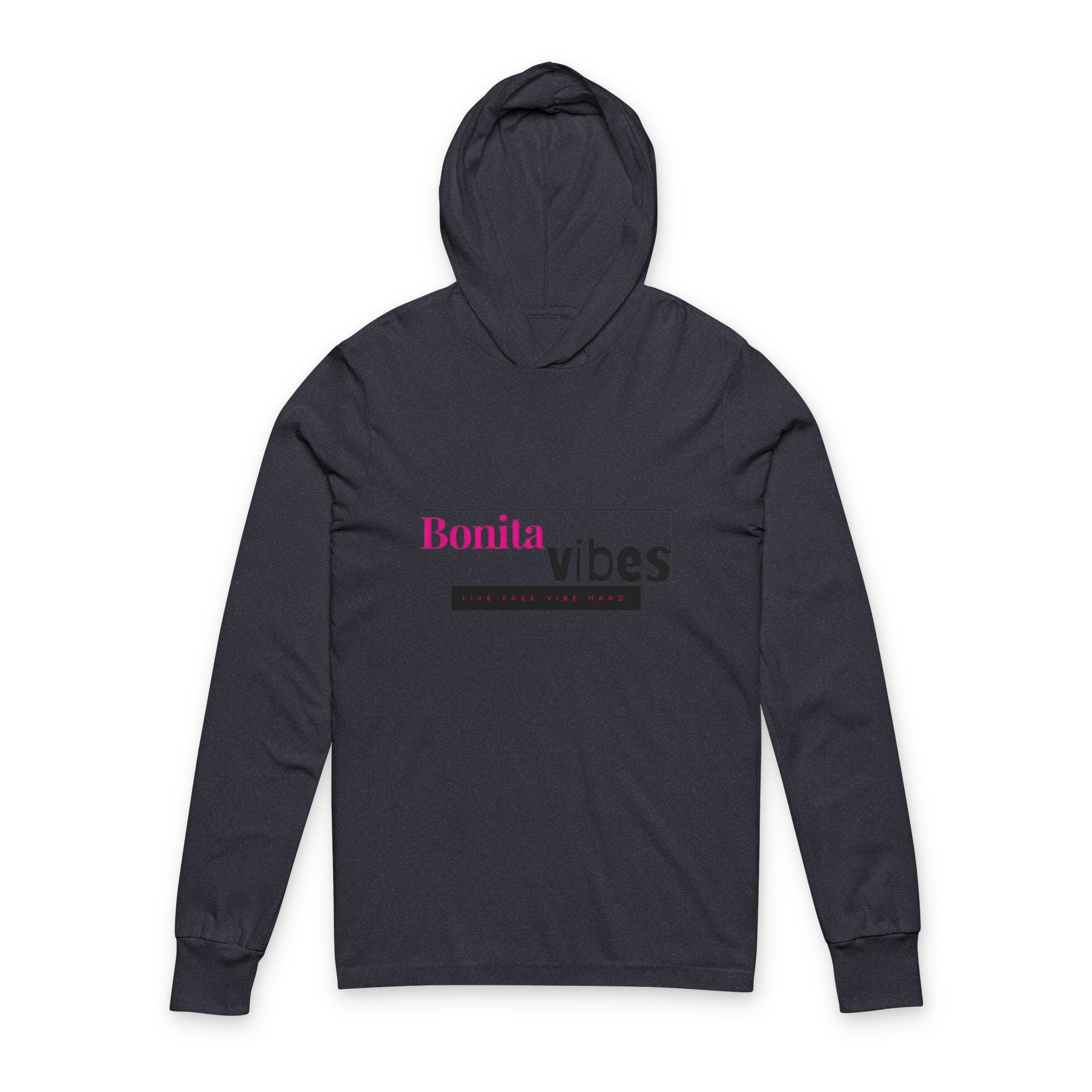 Bonita Vibes: VIBES UNLEASHED Hoodie | Stylish Long Sleeve Tee, Casual Wear, Beach Cover-Up, Gift, Everyday Comfort