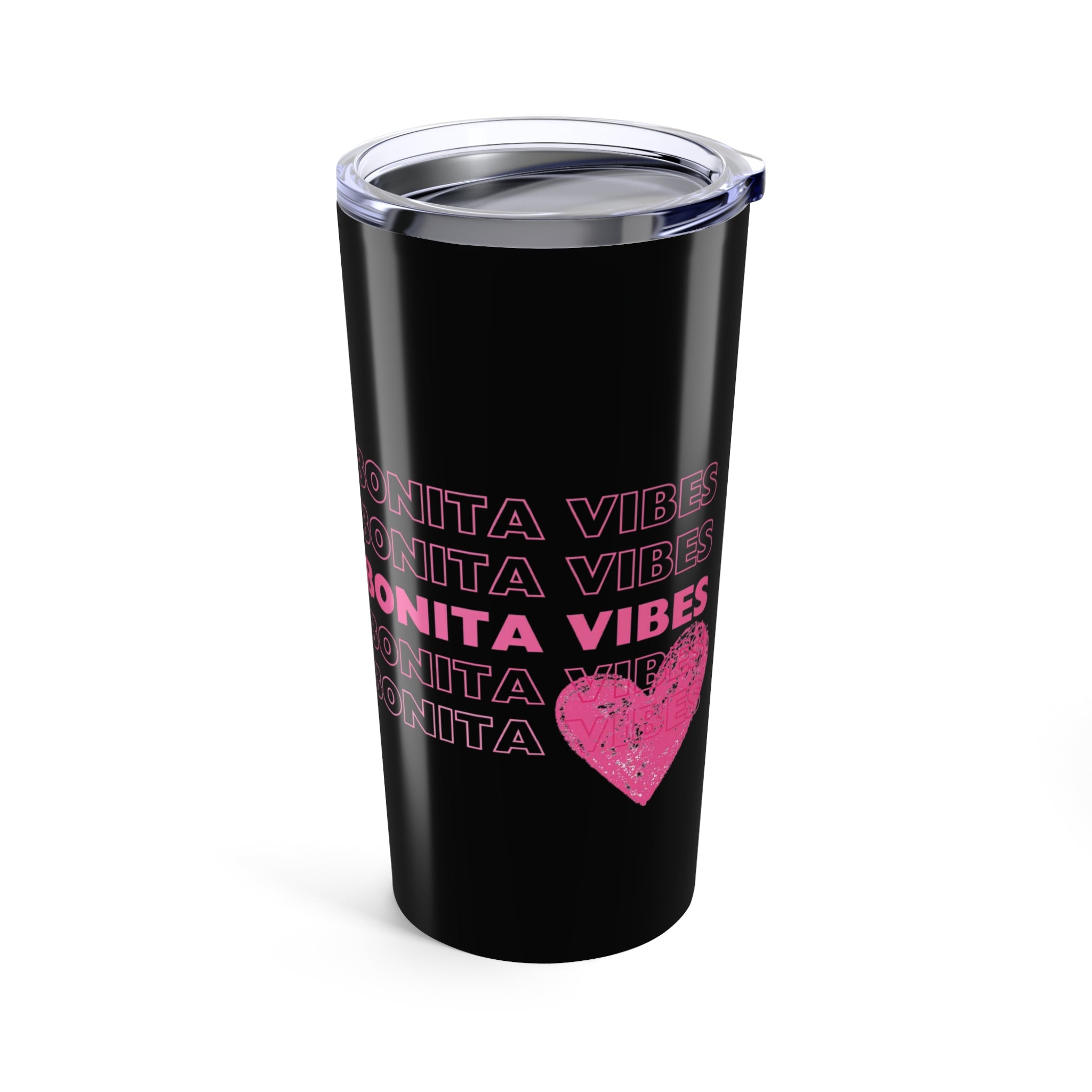 Bonita Vibes: SweetHearted Vibes Black Tumbler 20oz