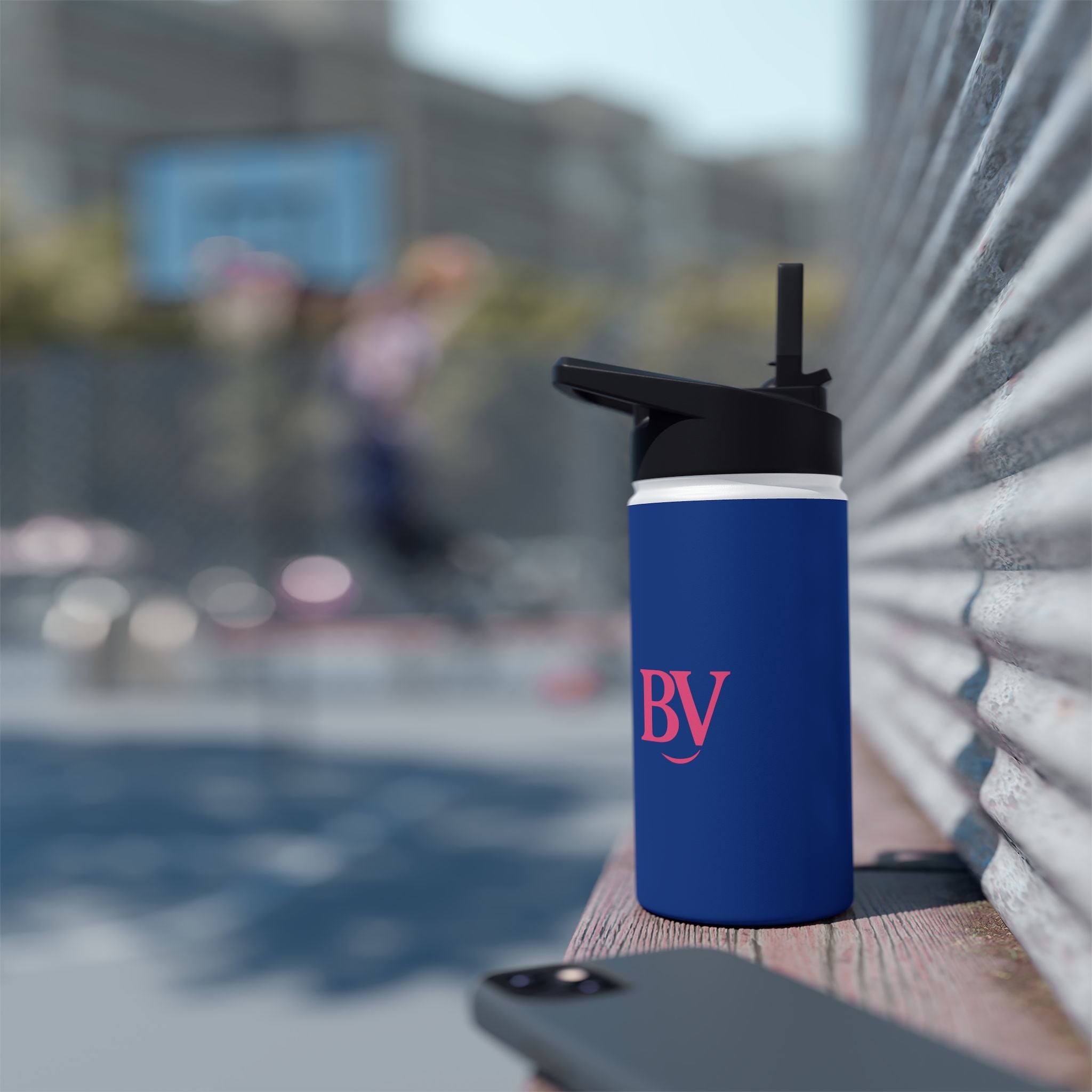 Bonita Vibes: BV Collection Stainless Steel Blue Water Bottle, Drinkware for Everyday Adventures, Fitness, Gifts, Eco-Friendly Product