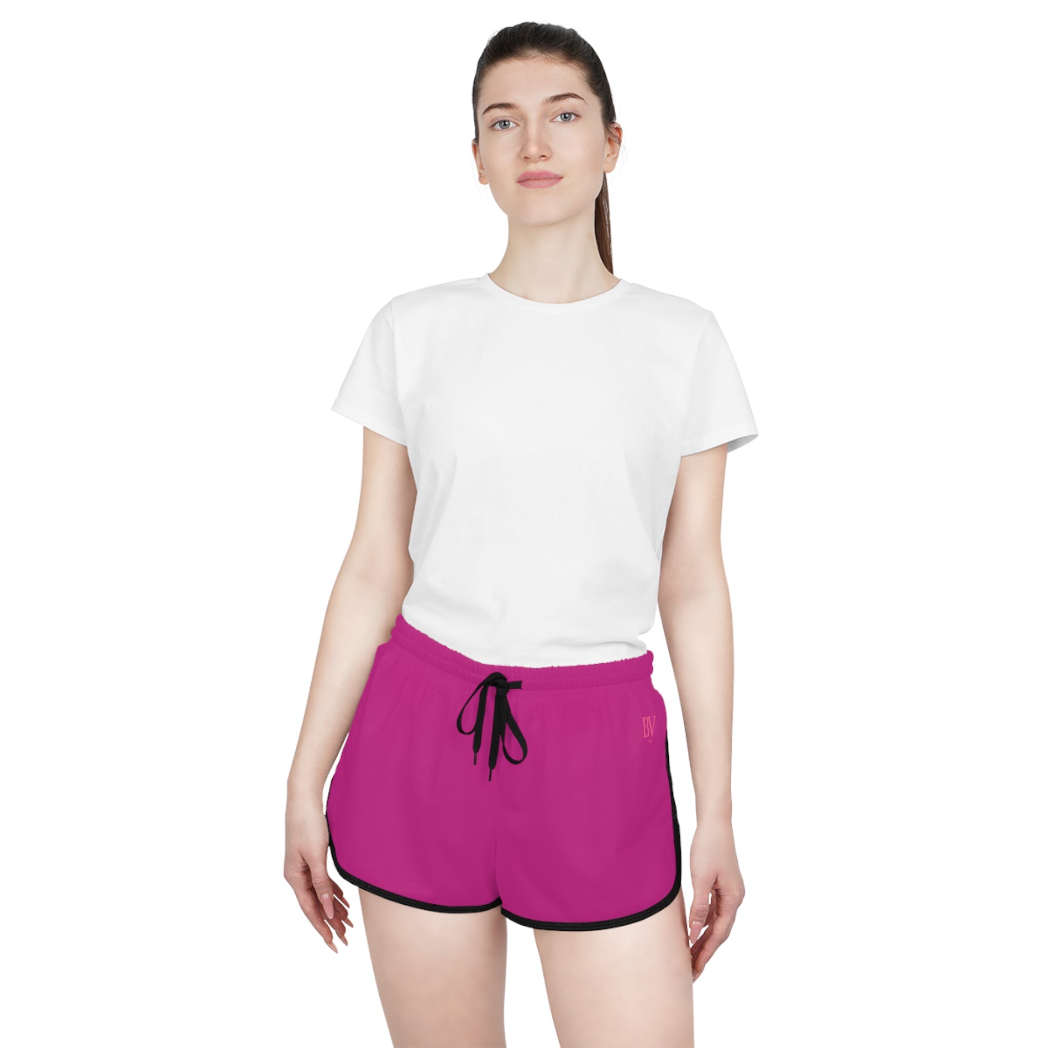 Bonita Vibes: BV Collection Women's Dark Pink Relaxed Shorts - Perfect for Summer Outings, Lounging, Beach Days, Travel, and Active Lifestyle