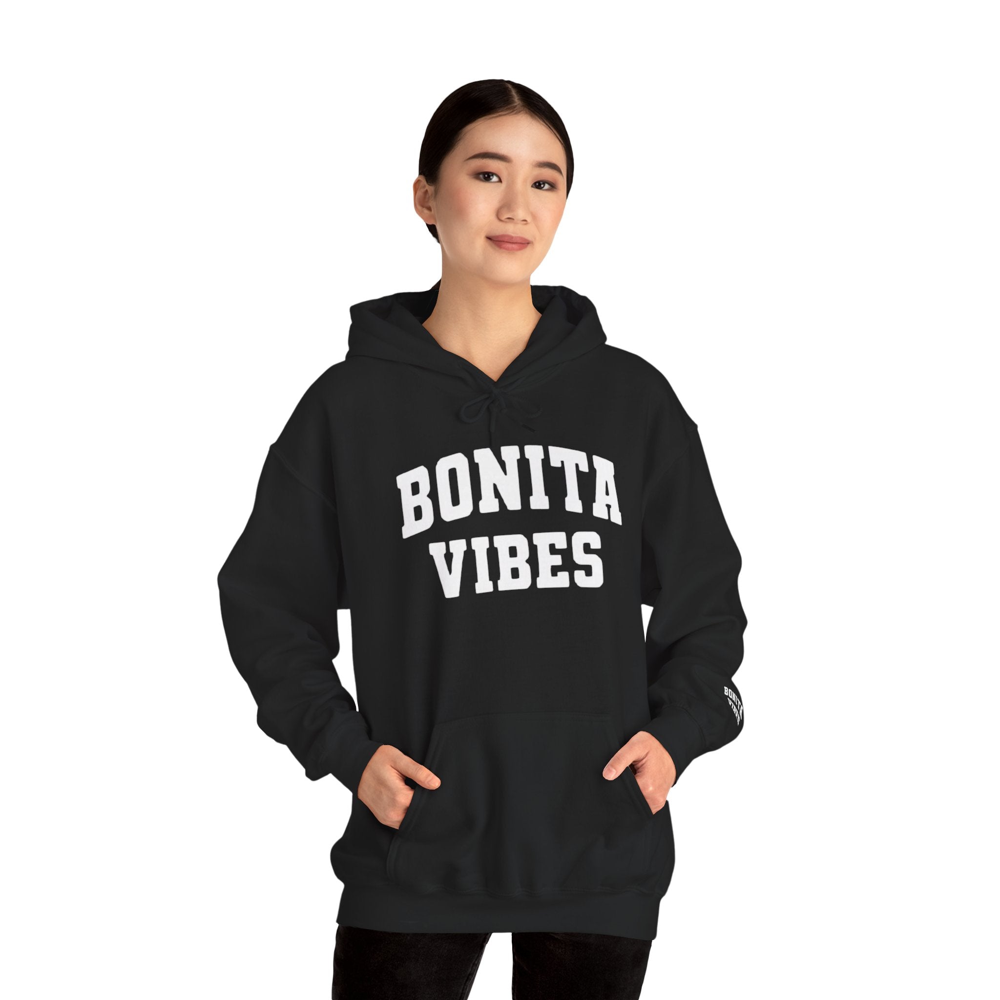 Hoodie — Bonita Vibes Minimal Graphic Pullover