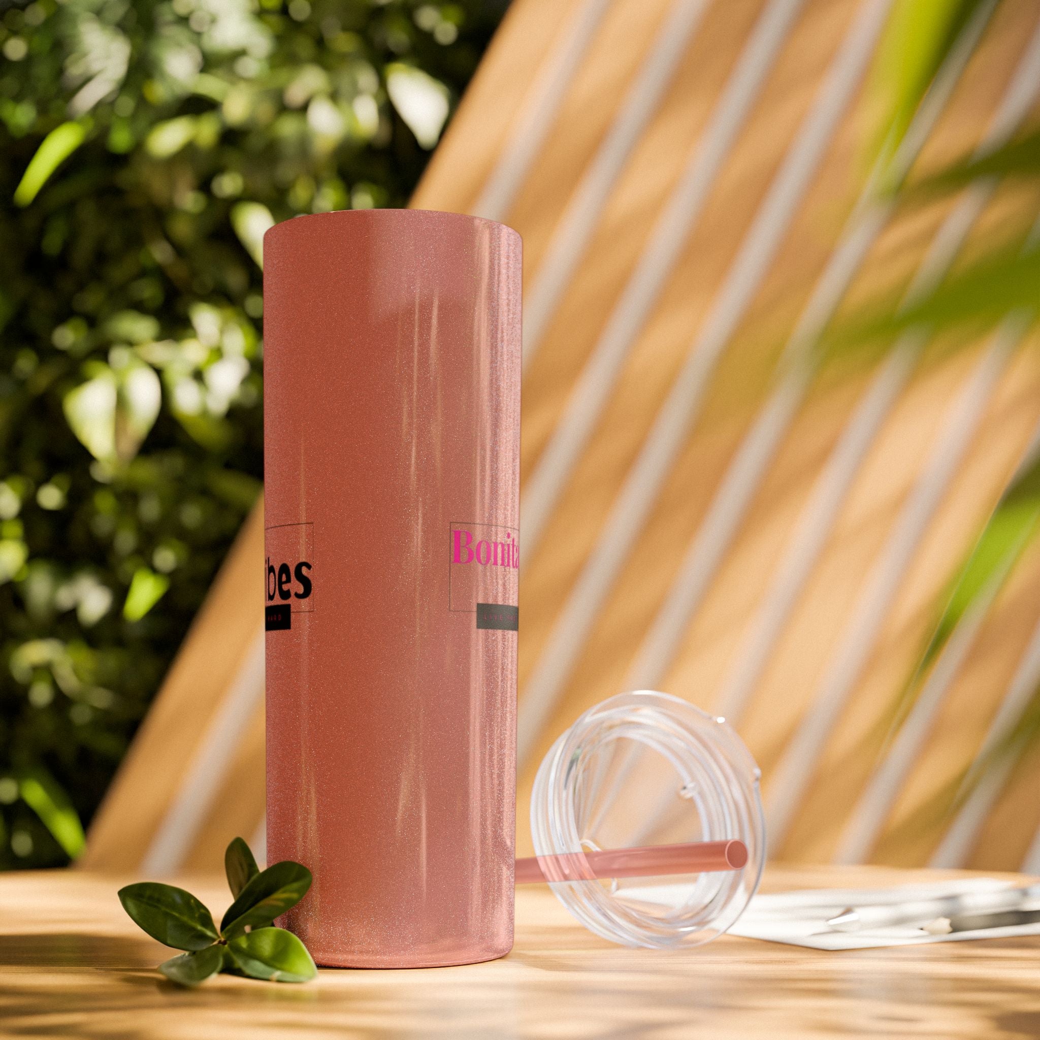 Bonita Vibes: VIBES UNLEASHED Stylish Skinny Tumbler, Perfect for Daily Hydration, Gifts, Home Office, Travel Mug, Summer Fun, Eco-Friendly Drinkware