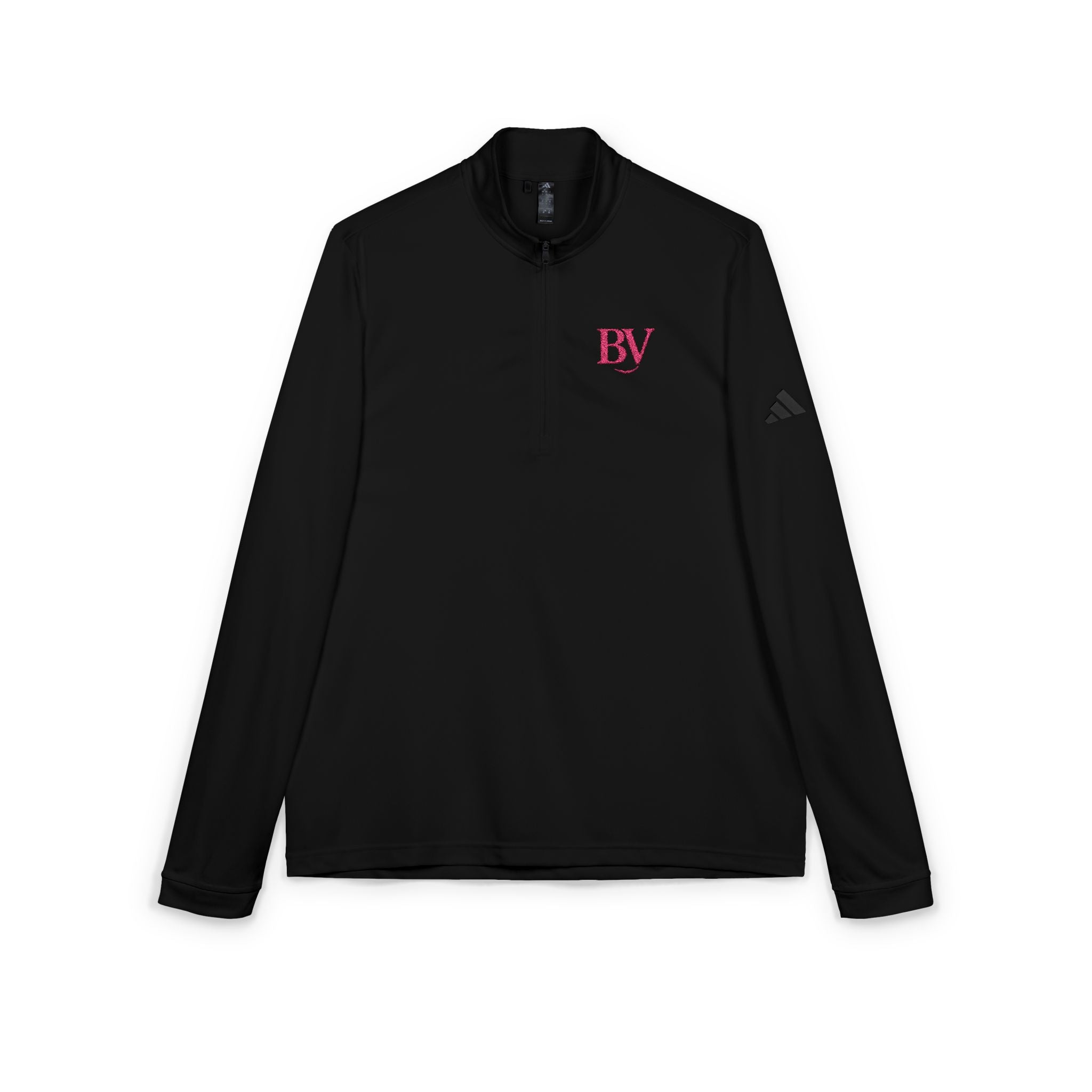 Bonita Vibes: BV Collection Adidas® Quarter-Zip Pullover, Embroidered Activewear, Fitness Apparel, Casual Stylish Layer, Sports Gear, Exercise Apparel
