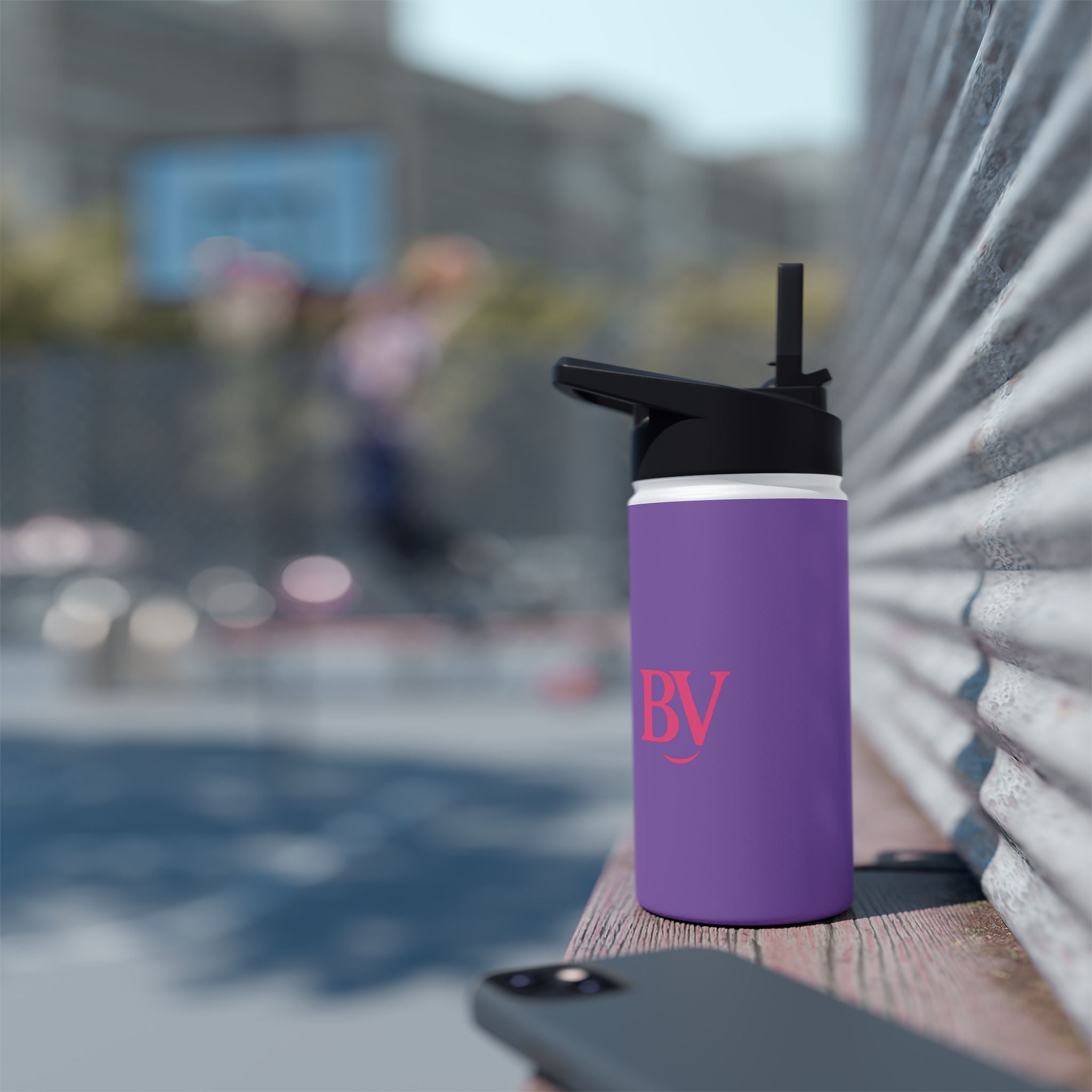 Bonita Vibes: BV Collection Stainless Steel Purple Water Bottle, Drinkware for Everyday Adventures, Fitness, Gifts, Eco-Friendly Product