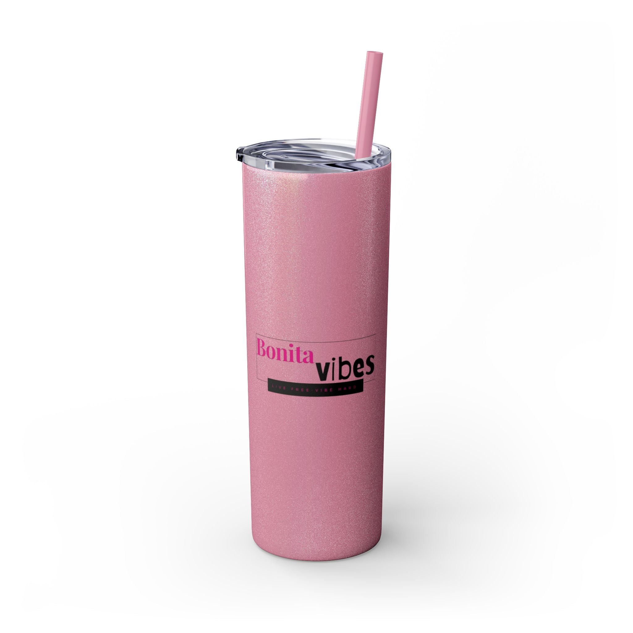 Bonita Vibes: VIBES UNLEASHED Stylish Skinny Tumbler, Perfect for Daily Hydration, Gifts, Home Office, Travel Mug, Summer Fun, Eco-Friendly Drinkware
