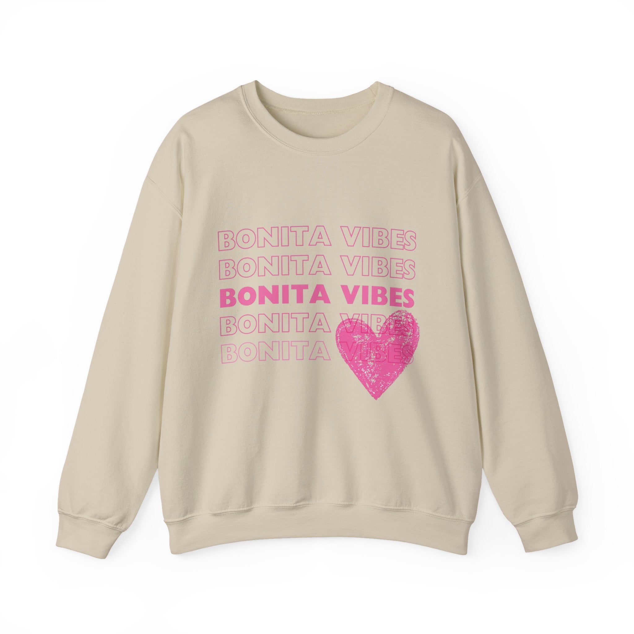 Bonita Vibes: SweetHearted Vibes Lightweight Crewneck Sweatshirt