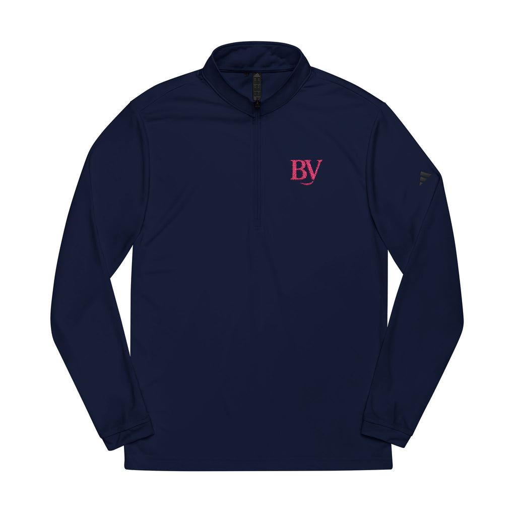 Bonita Vibes: BV Collection Adidas® Quarter-Zip Pullover, Embroidered Activewear, Fitness Apparel, Casual Stylish Layer, Sports Gear, Exercise Apparel
