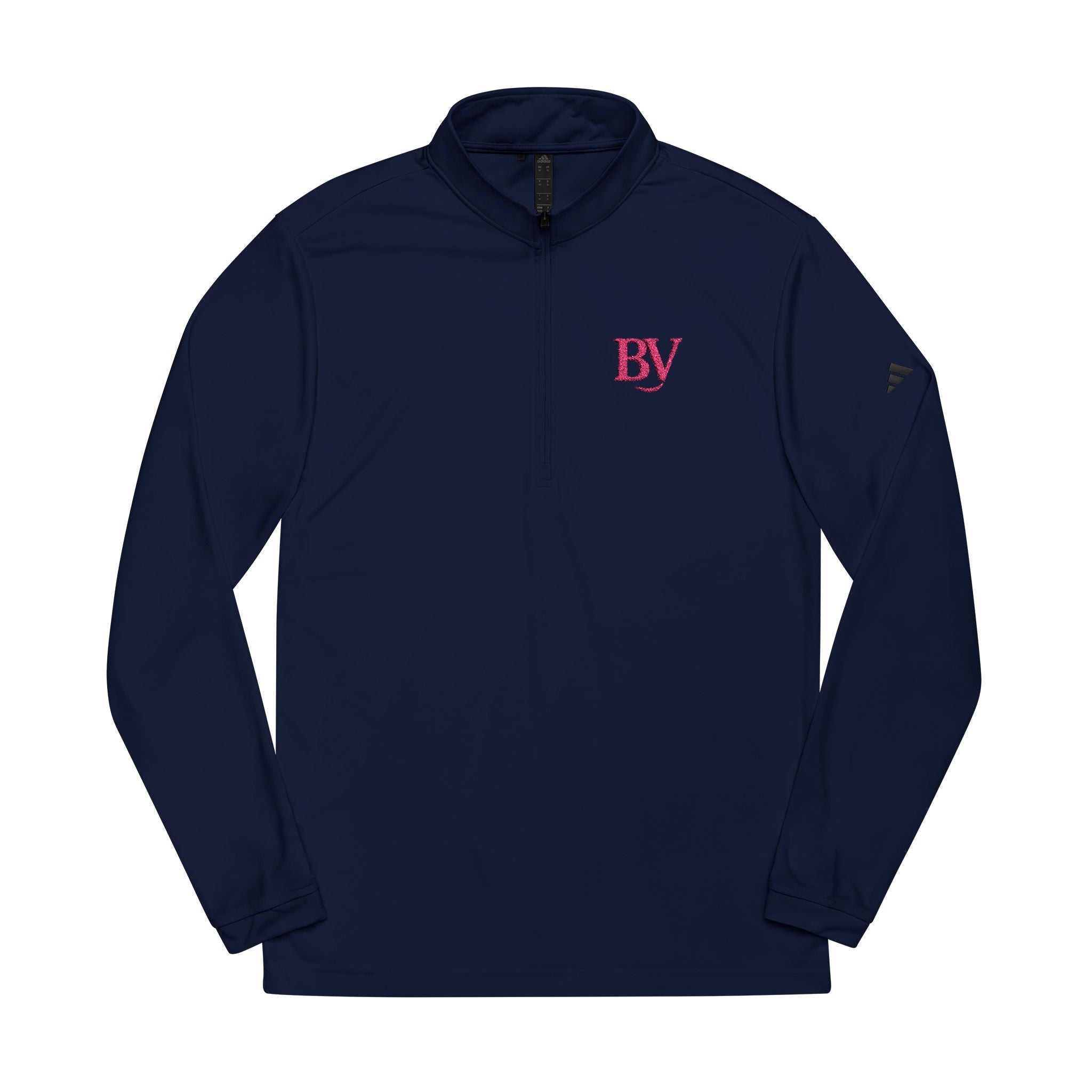 Bonita Vibes: BV Collection Adidas® Quarter-Zip Pullover, Embroidered Activewear, Fitness Apparel, Casual Stylish Layer, Sports Gear, Exercise Apparel