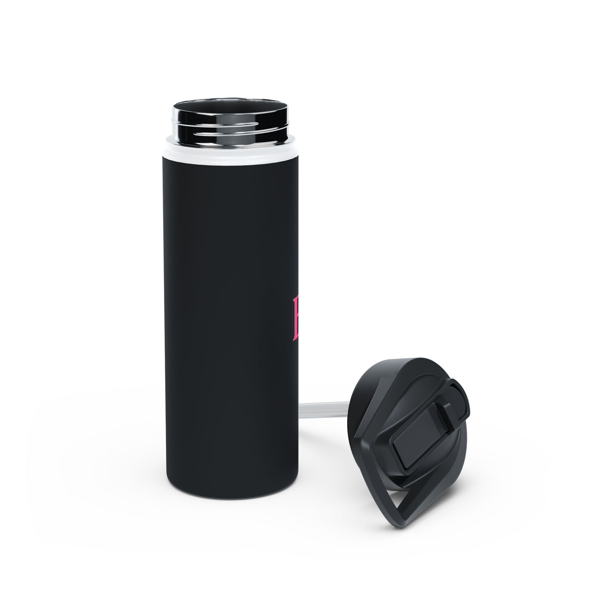 Bonita Vibes: BV Collection Stainless Steel Black Water Bottle, Drinkware for Everyday Adventures, Fitness, Gifts, Eco-Friendly Product