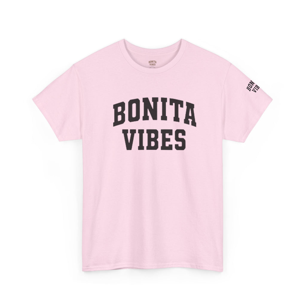 BONITA VIBES UNIVERSITY T-Shirt — Varsity style for Positive, Latina-Inspired Style
