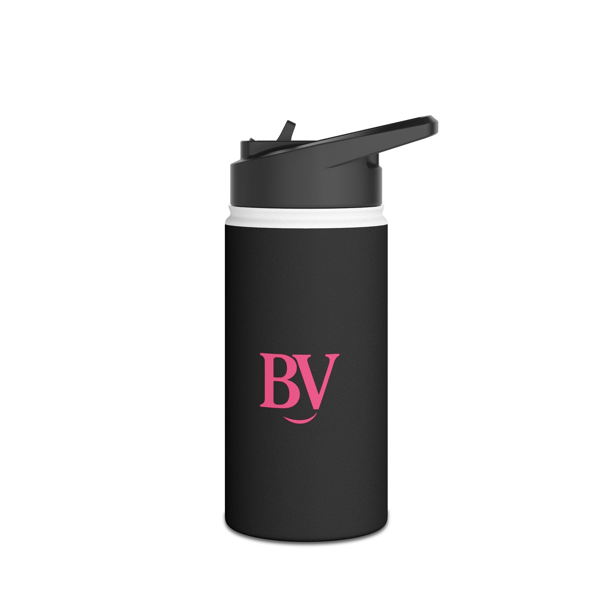 Bonita Vibes: BV Collection Stainless Steel Black Water Bottle, Drinkware for Everyday Adventures, Fitness, Gifts, Eco-Friendly Product