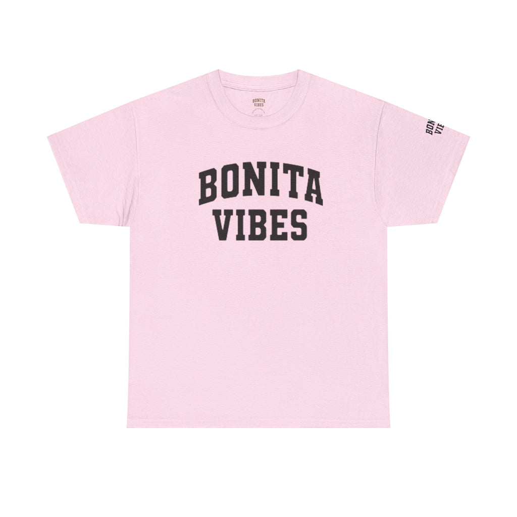 BONITA VIBES UNIVERSITY T-Shirt — Varsity style for Positive, Latina-Inspired Style
