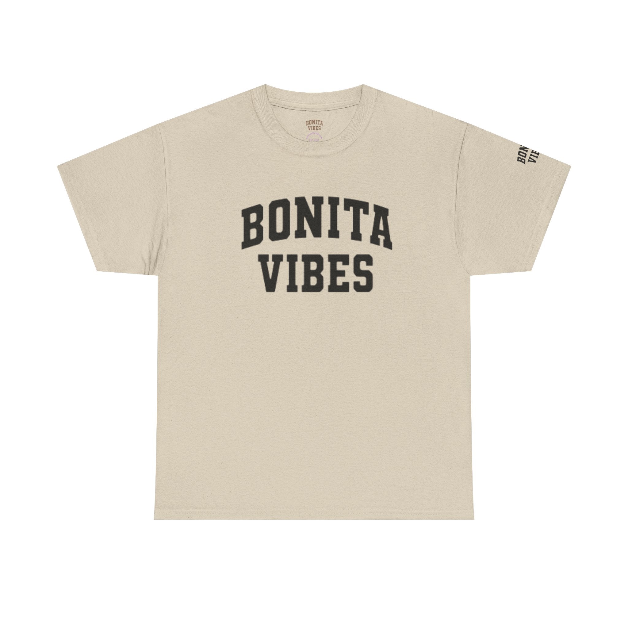 BONITA VIBES UNIVERSITY T-Shirt — Varsity style for Positive, Latina-Inspired Style