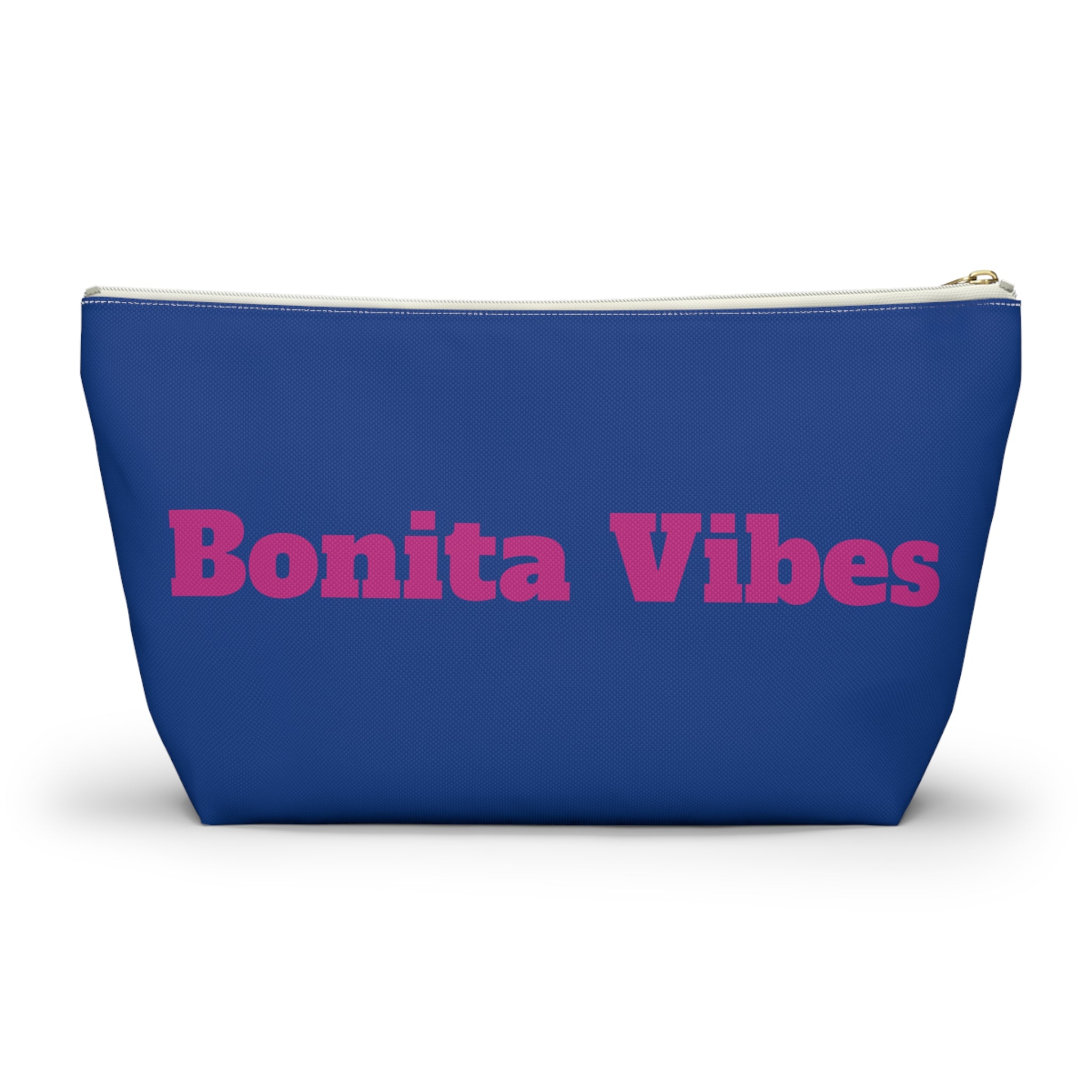 Bonita Vibes Blue Accessory Pouch | Stylish Makeup Bag, Travel Pouch, Trendy Organizer, Fun Gift, Summer Essentials