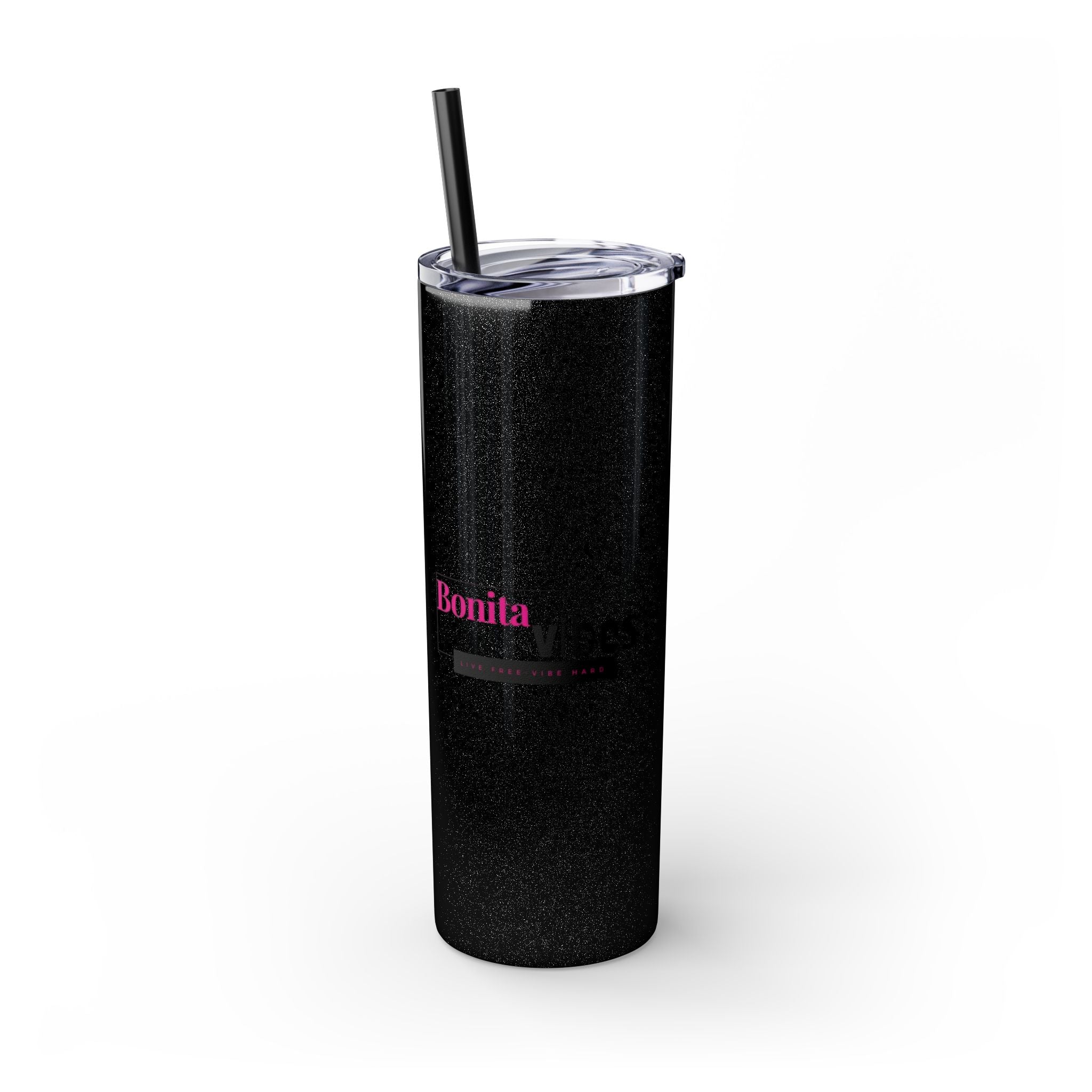 Bonita Vibes: VIBES UNLEASHED Stylish Skinny Tumbler, Perfect for Daily Hydration, Gifts, Home Office, Travel Mug, Summer Fun, Eco-Friendly Drinkware