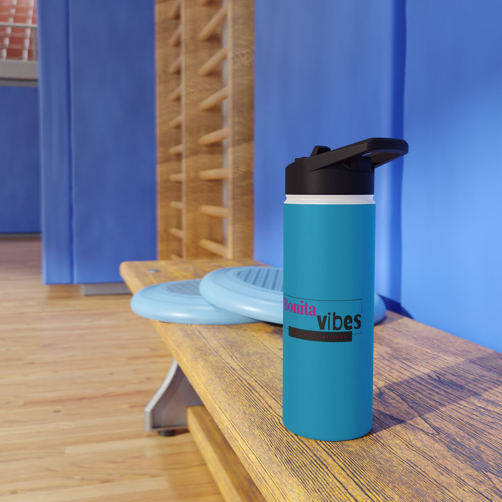 Bonita Vibes: VIBES UNLEASHED Stainless Steel Turquoise Water Bottle - Motivational Drink Container for Fitness, Travel, and Gifting, Eco-Friendly Hydration Vessel, [...]