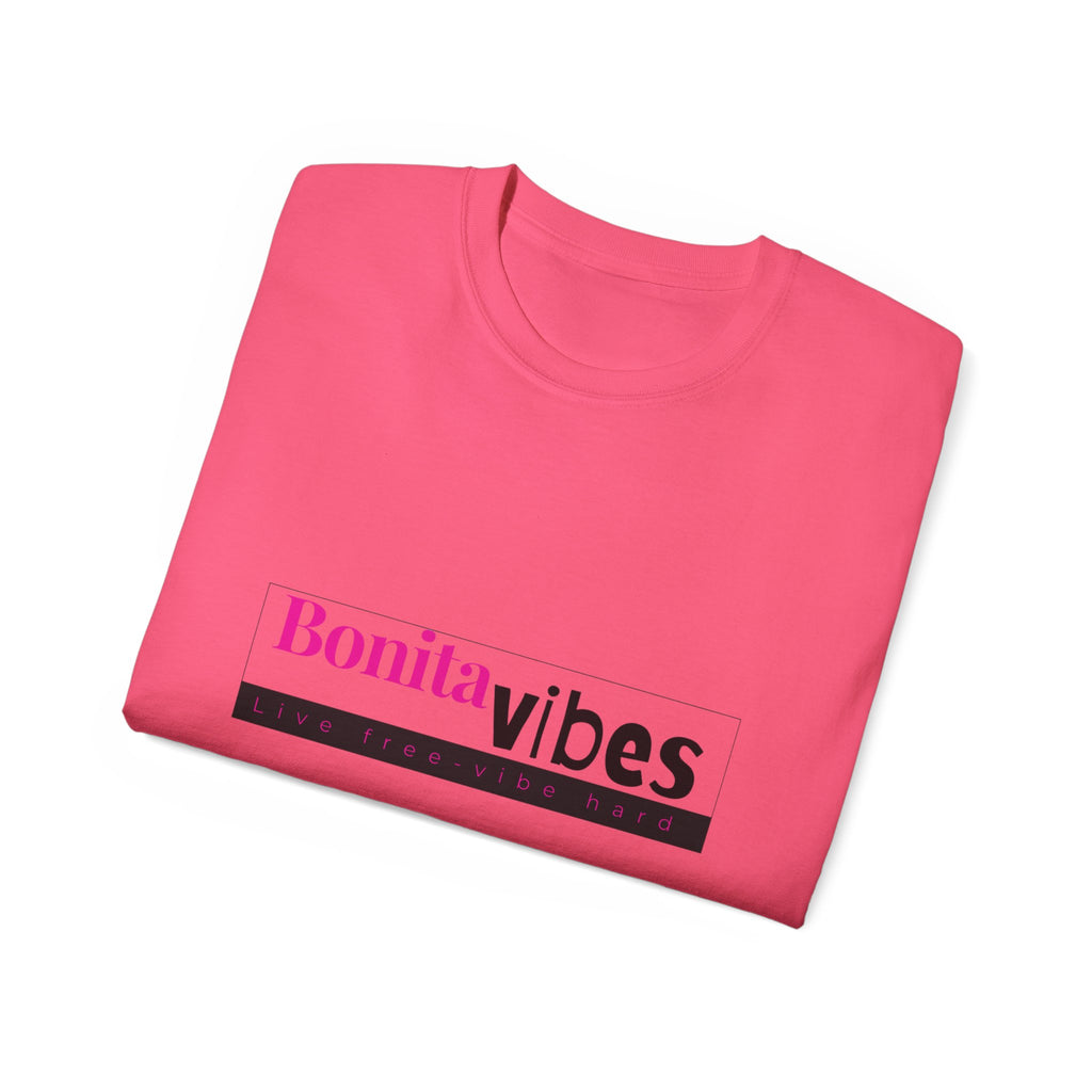 Bonita Vibes: VIBES UNLEASHED Ultra Cotton Tee, Casual T-Shirt, Gift for Her, Trendy Apparel, Summer Fashion, Fun Graphic Tee