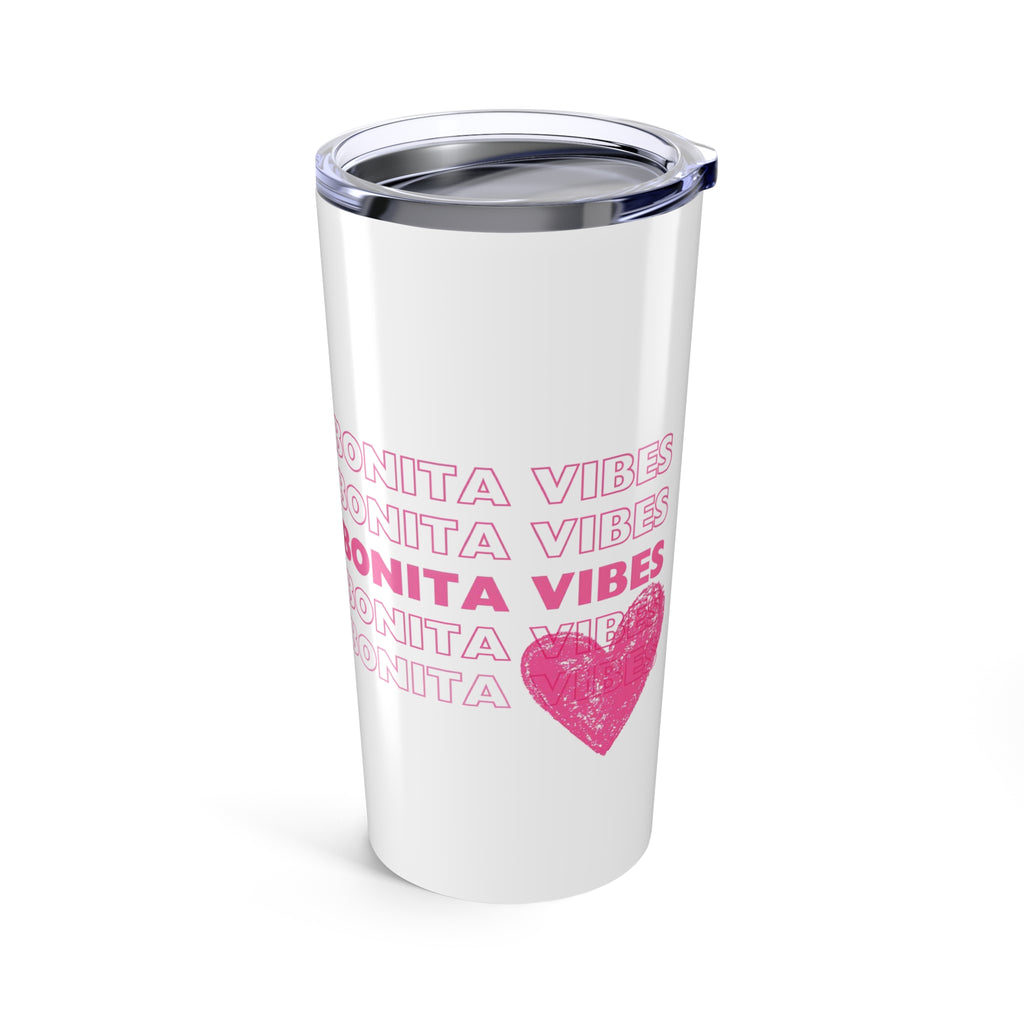 Bonita Vibes: SweetHearted Vibes White Tumbler 20oz
