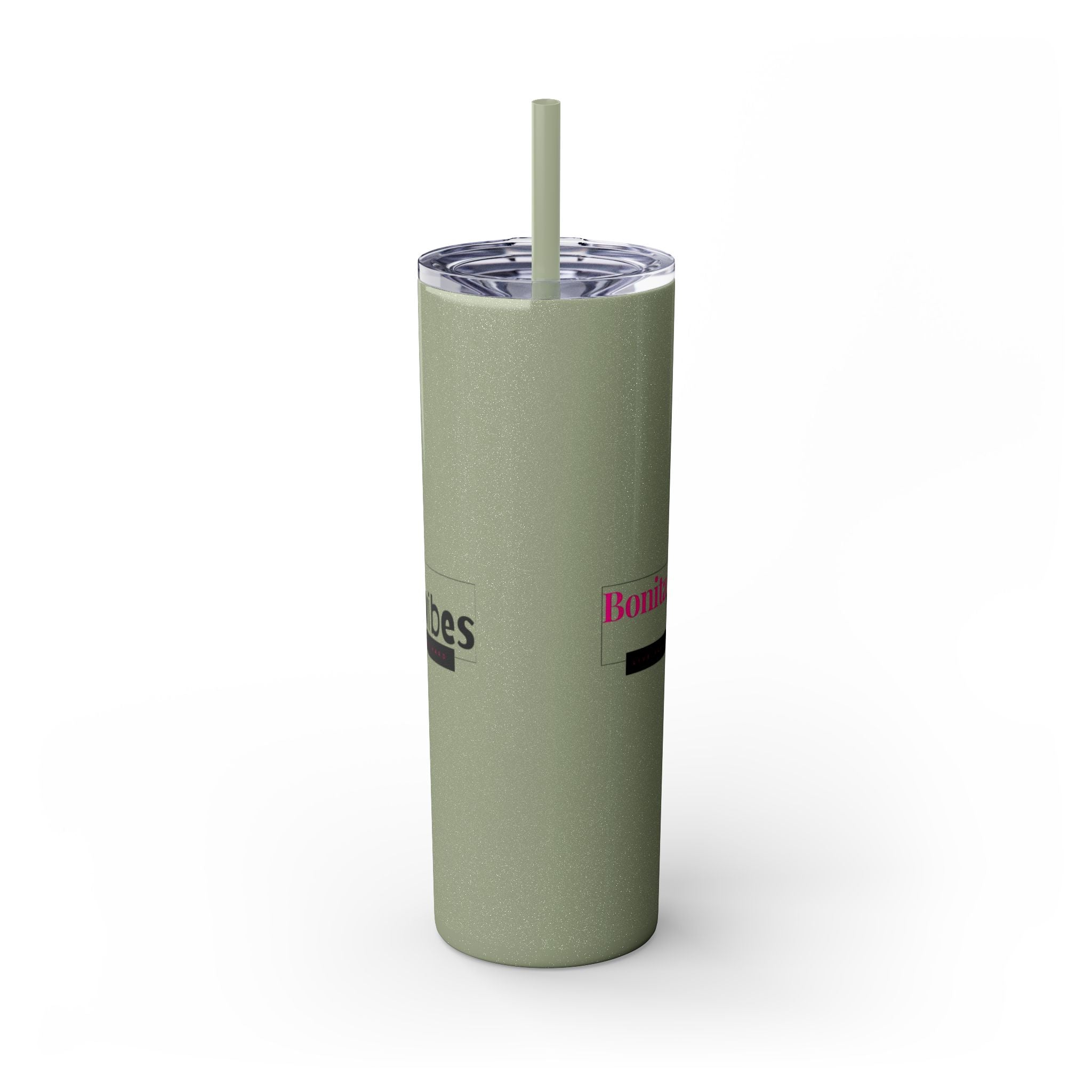 Bonita Vibes: VIBES UNLEASHED Stylish Skinny Tumbler, Perfect for Daily Hydration, Gifts, Home Office, Travel Mug, Summer Fun, Eco-Friendly Drinkware