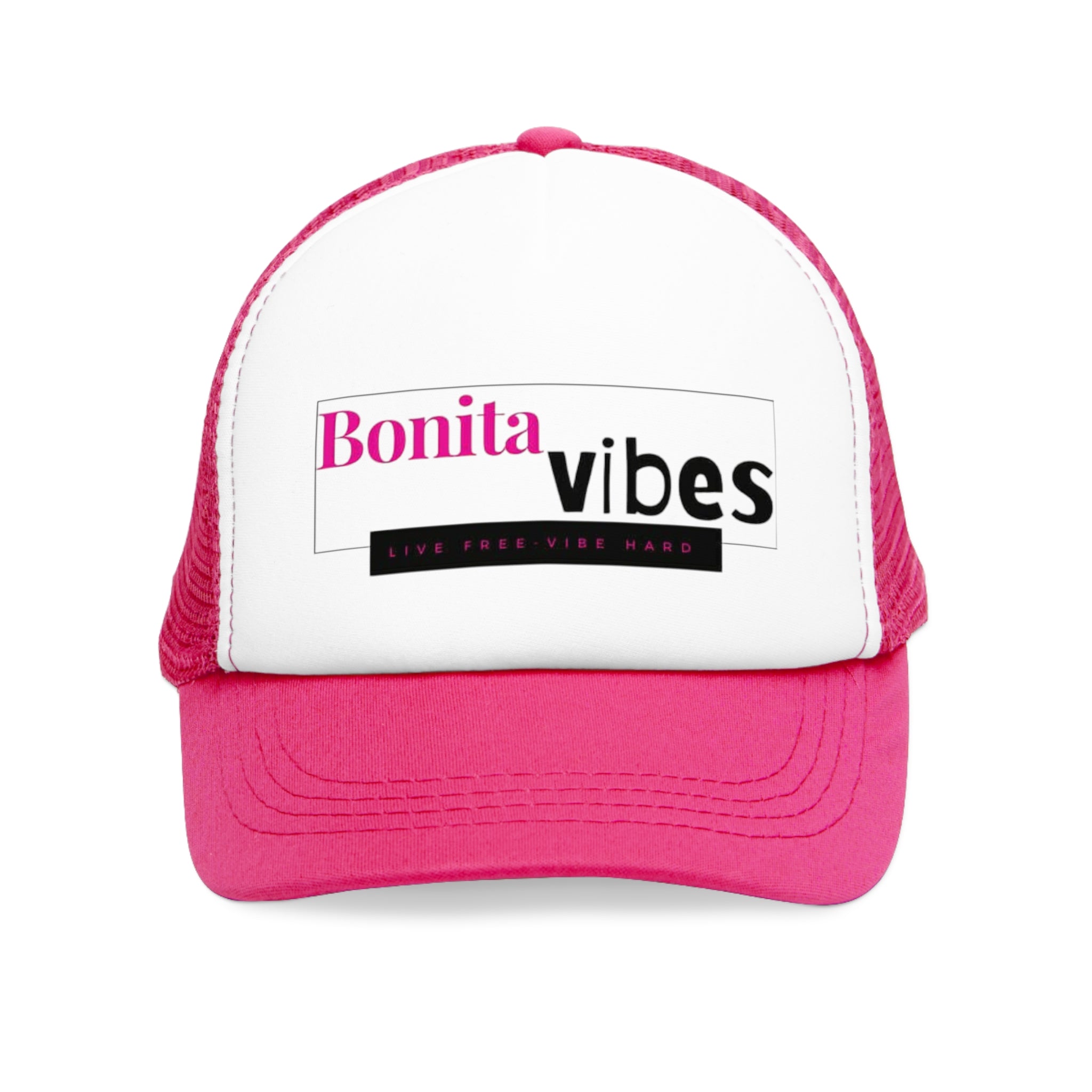 Bonita Vibes: VIBES UNLEASHED Mesh Cap - Trendy Snapback Hat, Perfect for Summer Festivals, Casual Outfits, Outdoor Activities, and Gift for Friends