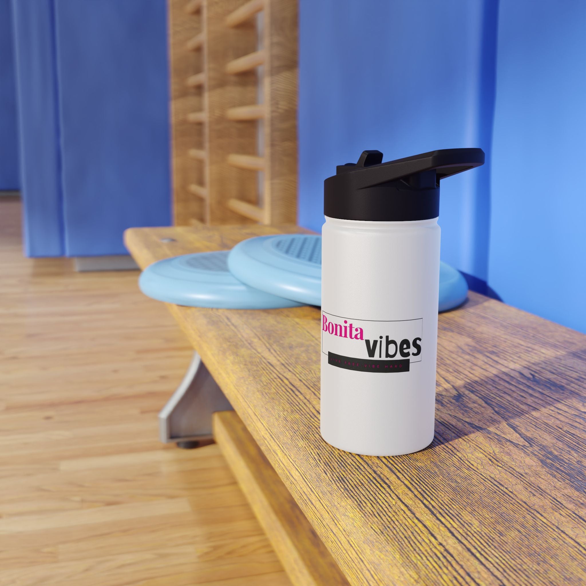 Bonita Vibes: VIBES UNLEASHED Stainless Steel White Water Bottle - Motivational Drink Container for Fitness, Travel, and Gifting, Eco-Friendly Hydration Vessel, [...]