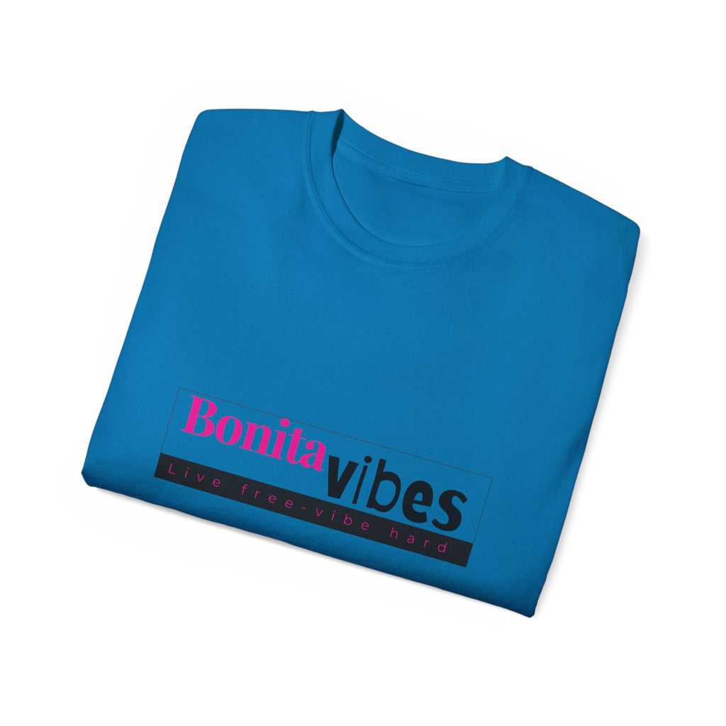 Bonita Vibes: VIBES UNLEASHED Ultra Cotton Tee, Casual T-Shirt, Gift for Her, Trendy Apparel, Summer Fashion, Fun Graphic Tee