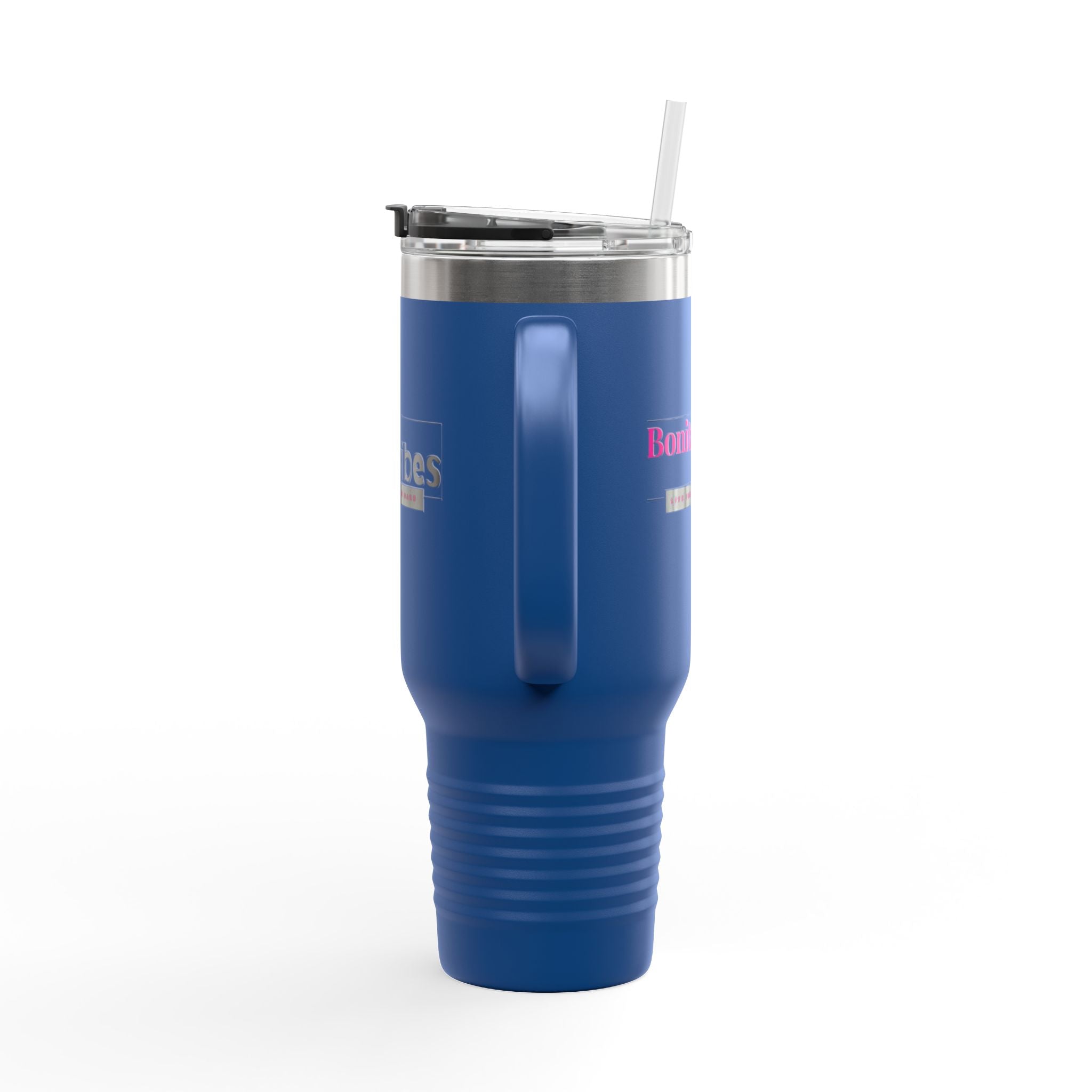 Bonita Vibes: VIBES UNLEASHED Stylish Travel Mug, 40oz - Perfect for Coffee Lovers, Gift for Her, Summer Picnics, On-the-Go Hydration, Personalized Travel Cup