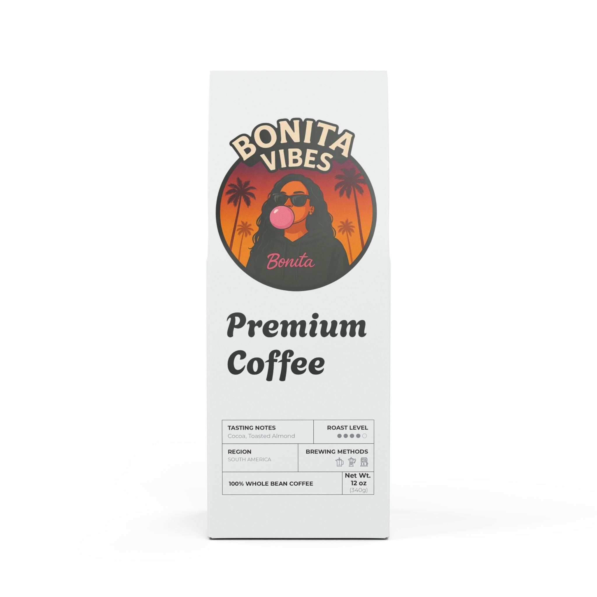 Bonita Vibes Premium Coffee Blend (Medium-Dark Roast)
